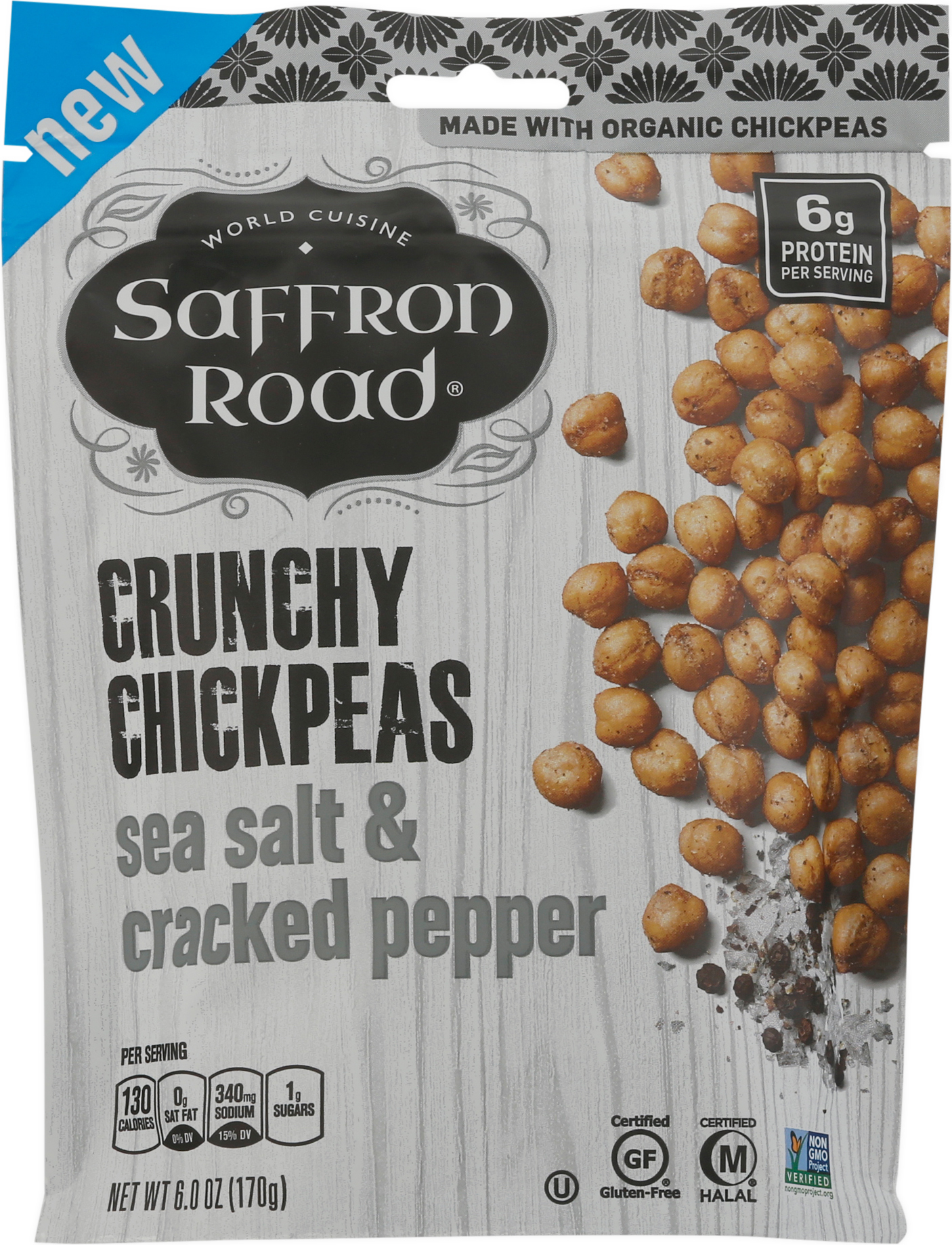 Chickpeas, Sea Salt & Cracked Pepper, Crunchy