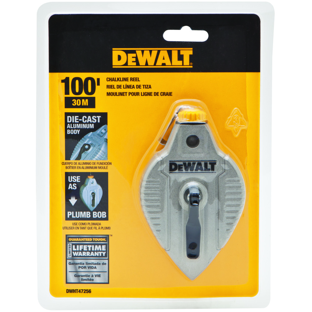 White Cap  100' Chalk Reel Cast Aluminum Dewalt