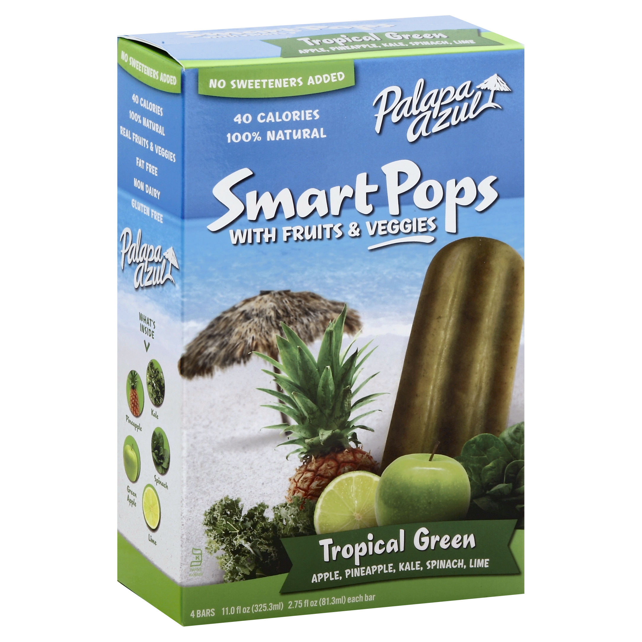 Palapa Azul Smart Pops 4 Ea