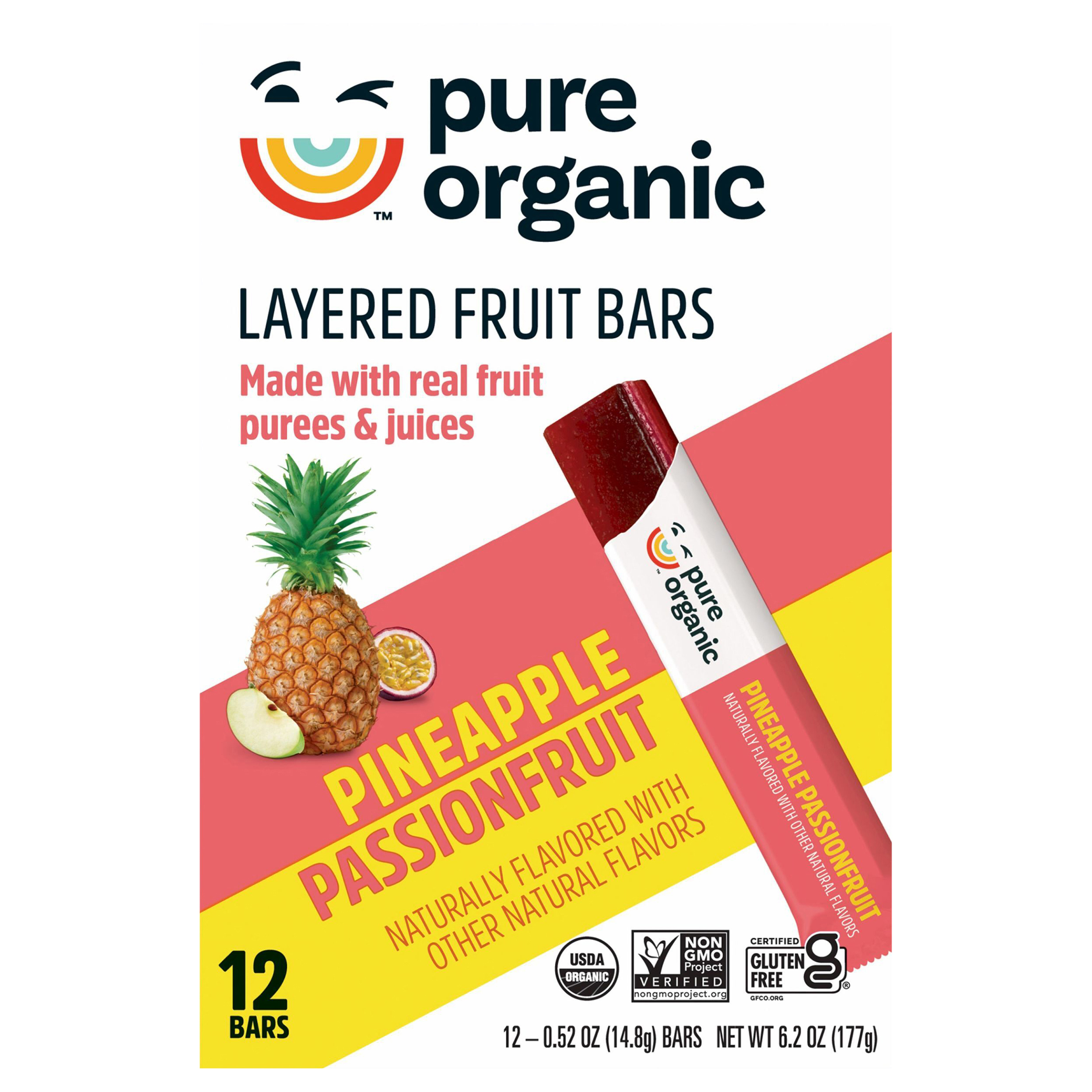 Fruit Bars, Layered, Pineapple Passionfruit