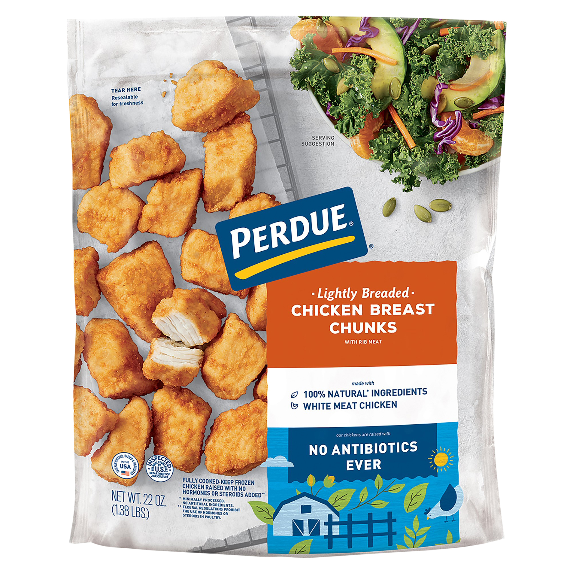 Chicken Breast Chunks, Lightly Breaded