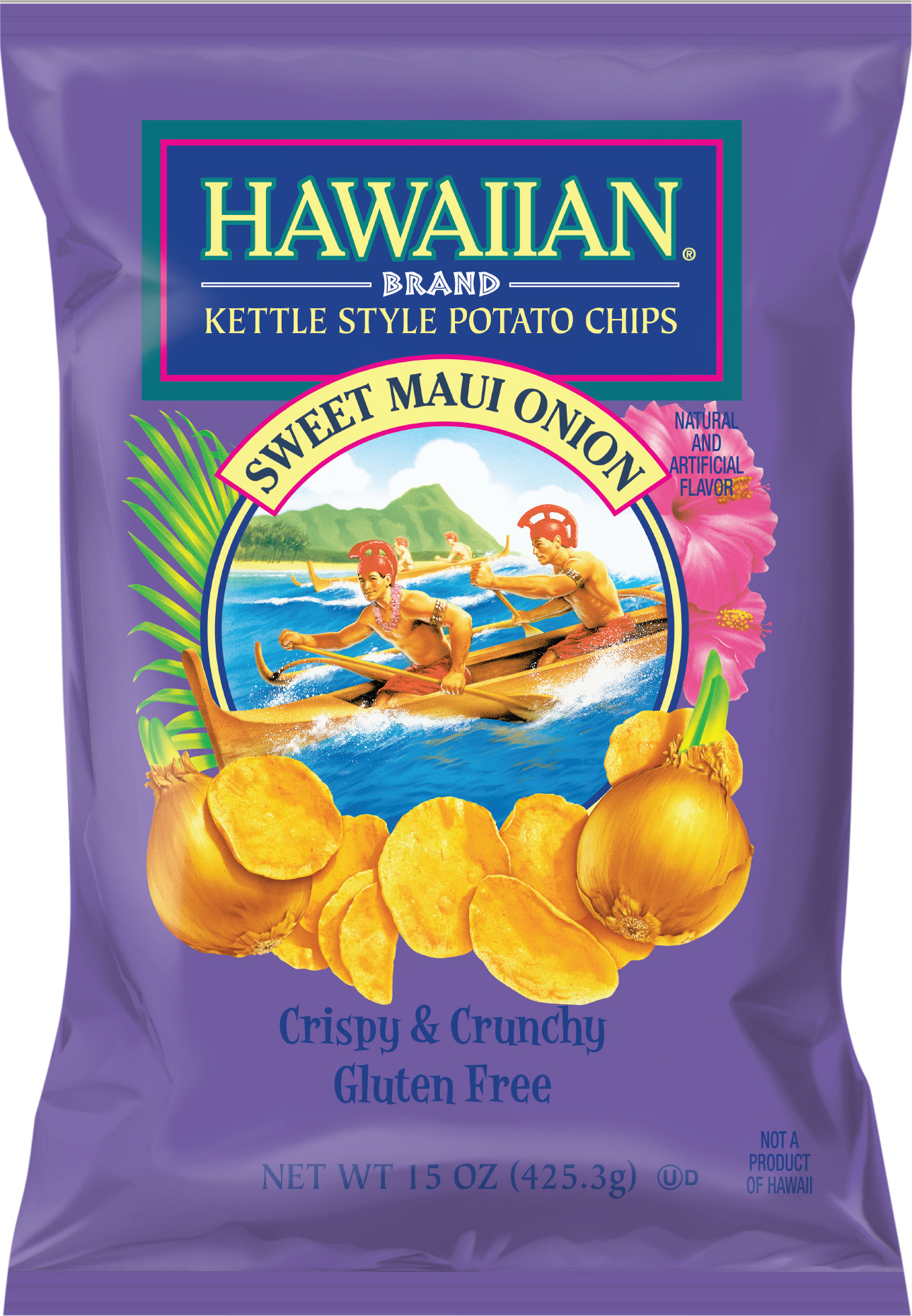Potato Chips, Kettle Style, Sweet Maui Onion, Crispy & Crunchy