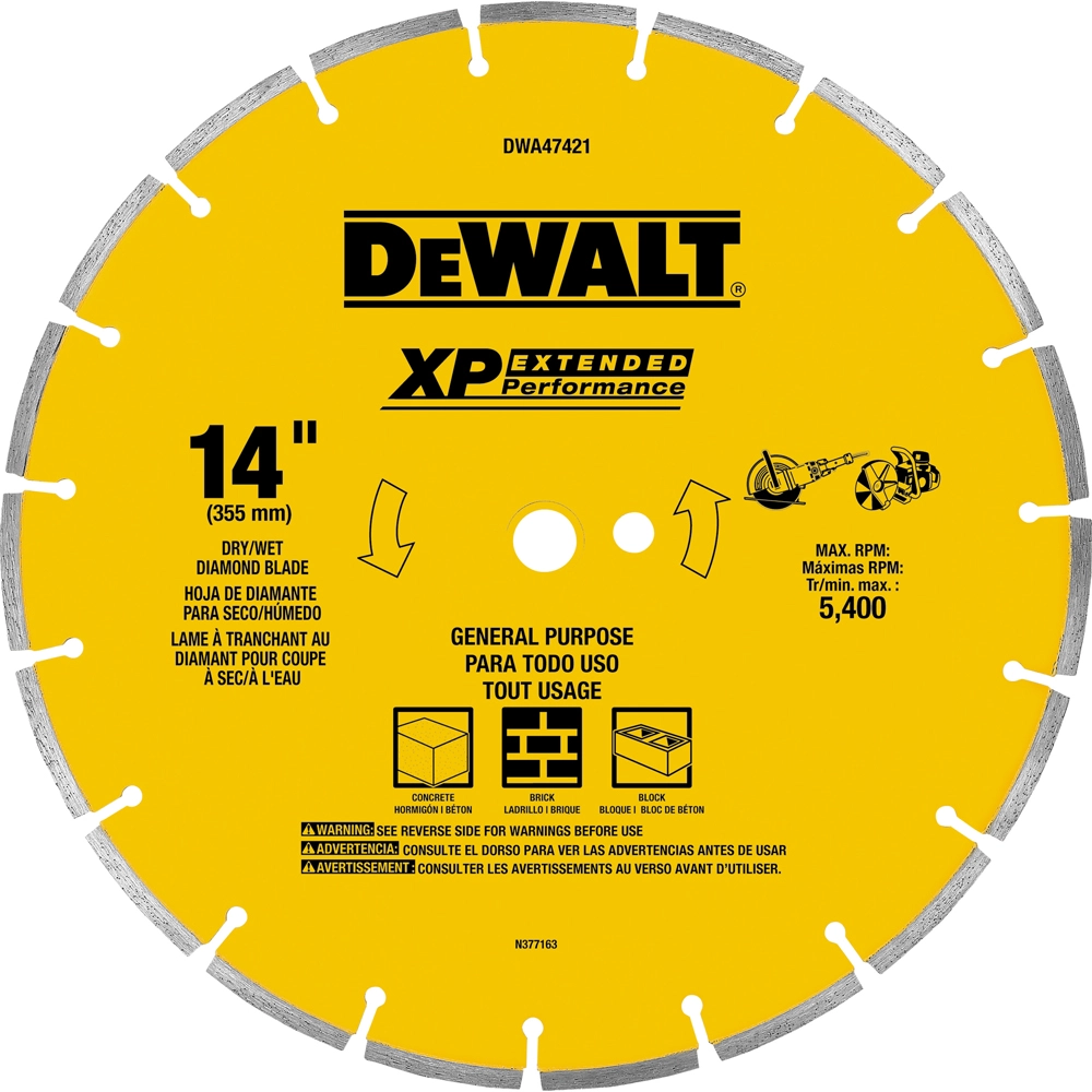 DEWALT 14" Segmented Rim Gp Blade