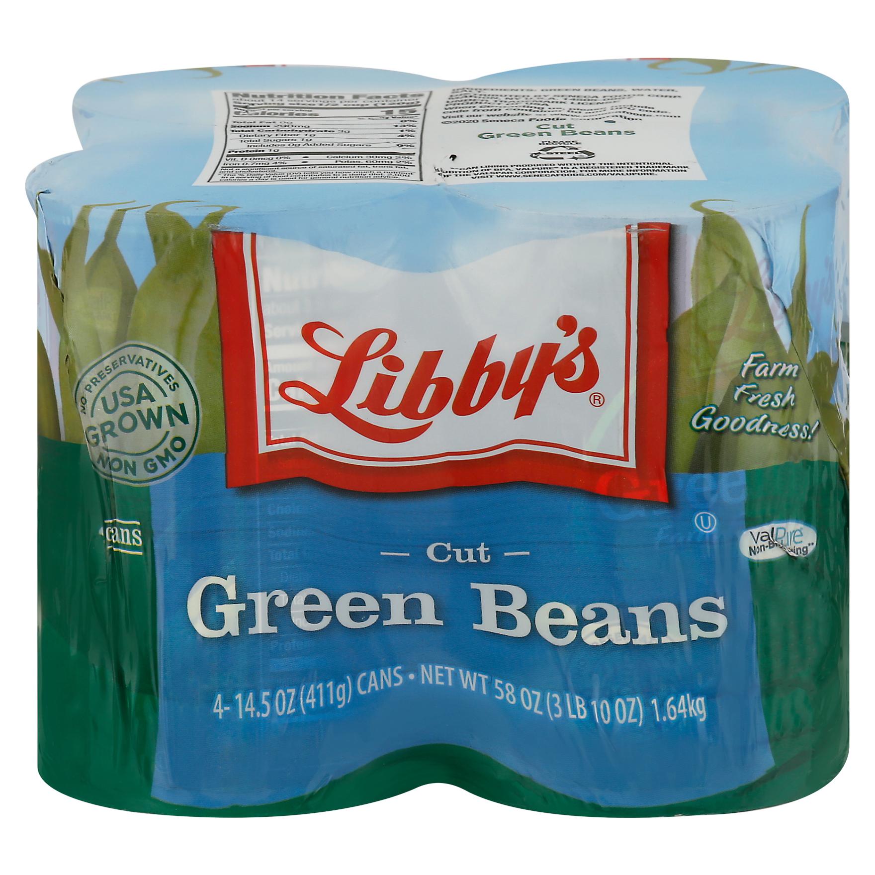 Libby's Cut Green Beans 4 -14.5 Oz Cans