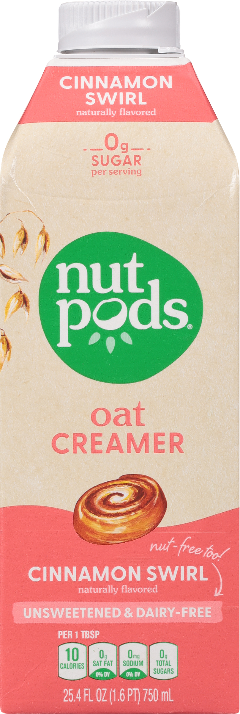 Oat Creamer, Unsweetened & Dairy Free, Cinnamon Swirl
