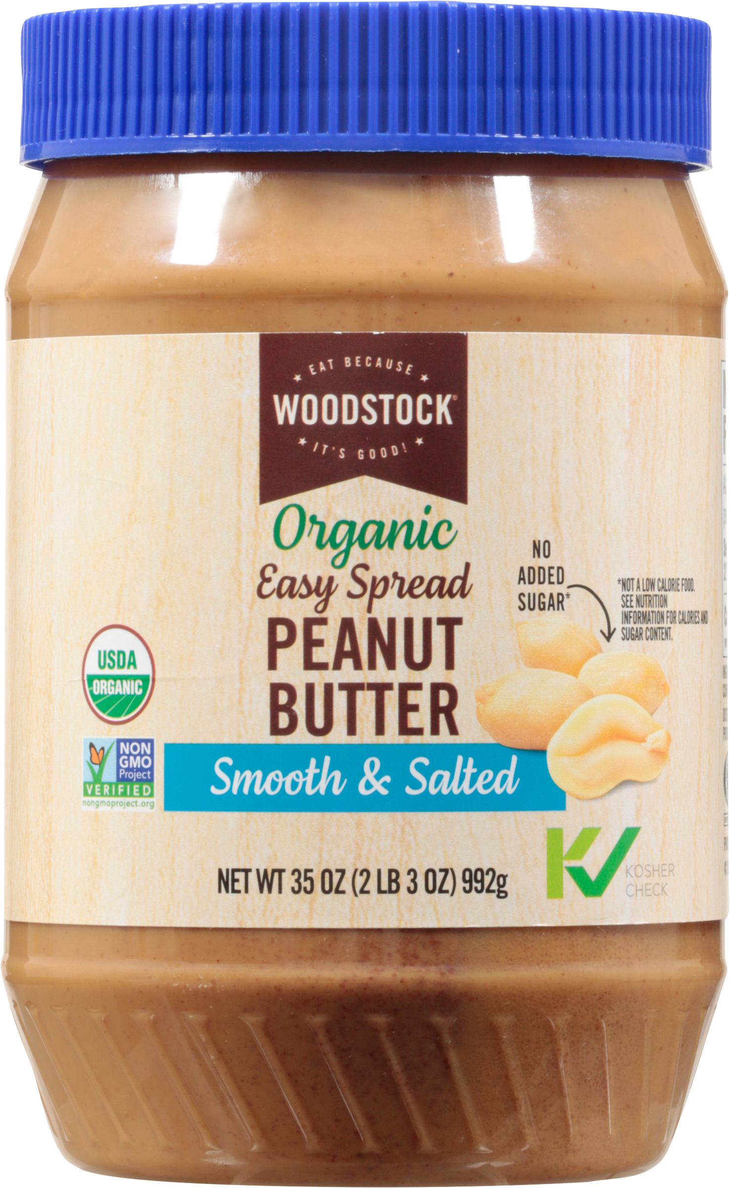 Peanut Butter, Organic, Easy Spread, Smooth & Salted
