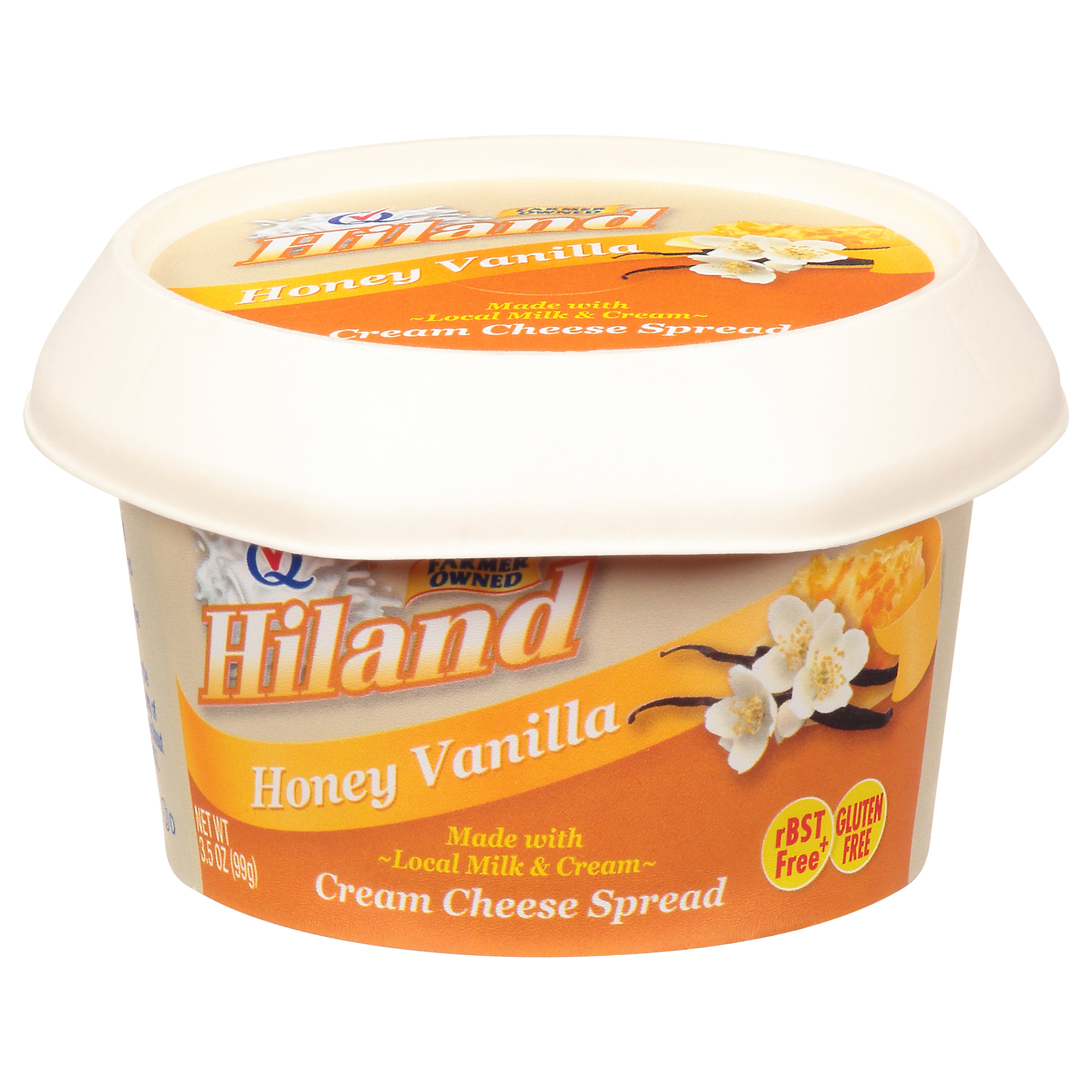 Hiland Honey Vanilla Cream Cheese Spread 3.5 Oz Bowl