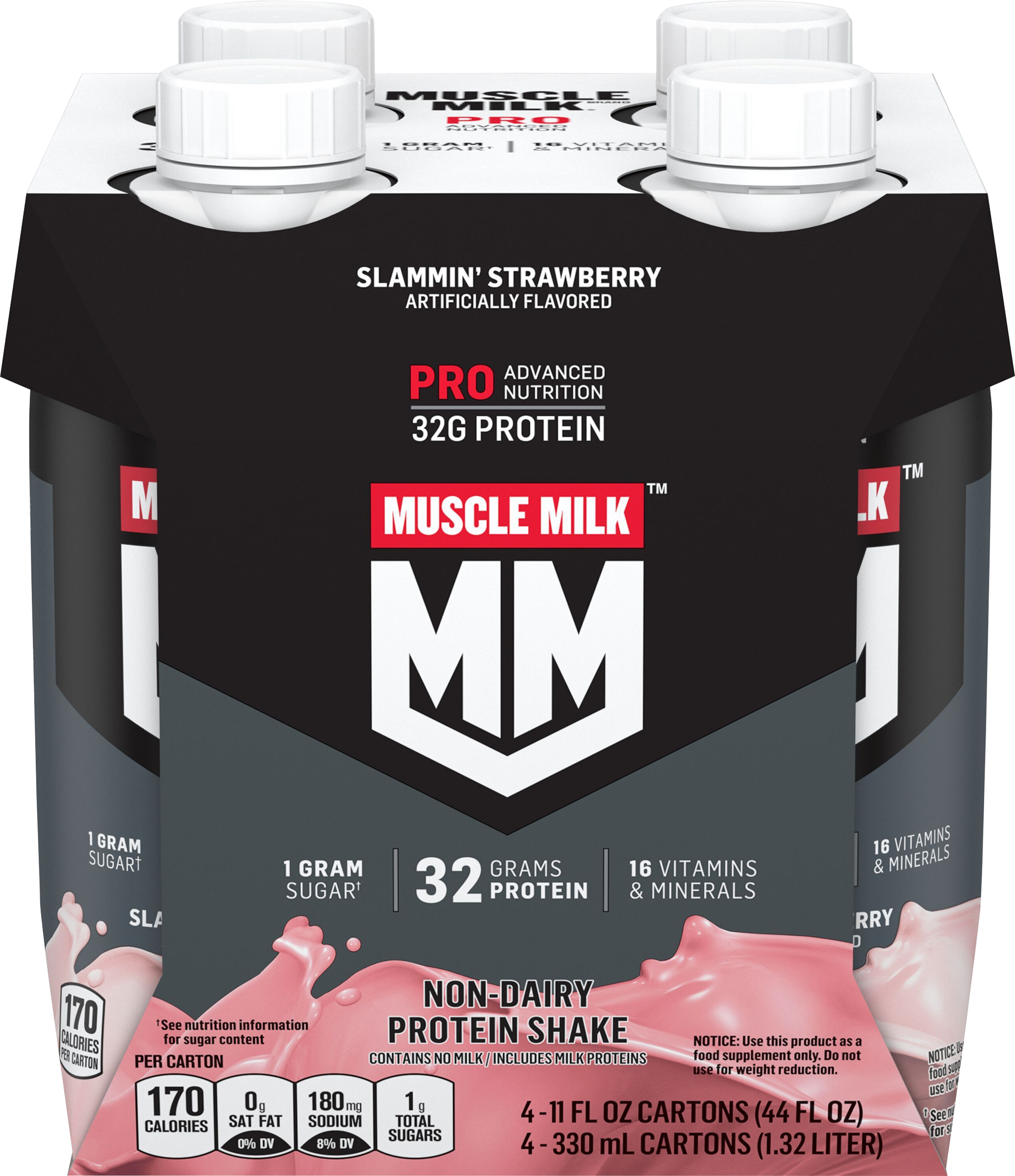 Protein Shake, Non-Dairy, Slammin Strawberry