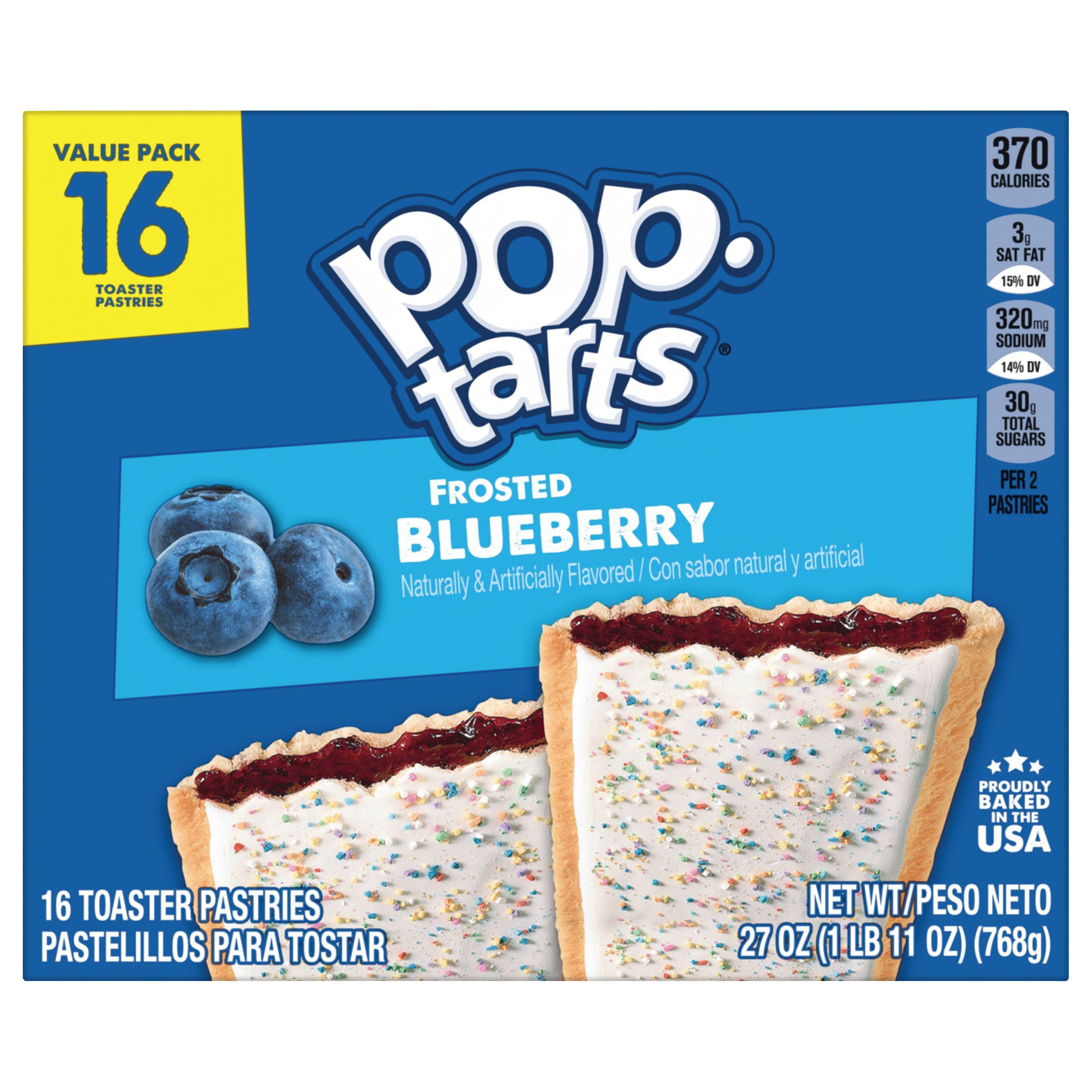 Toaster Pastries, Blueberry, Frosted, Value Pack