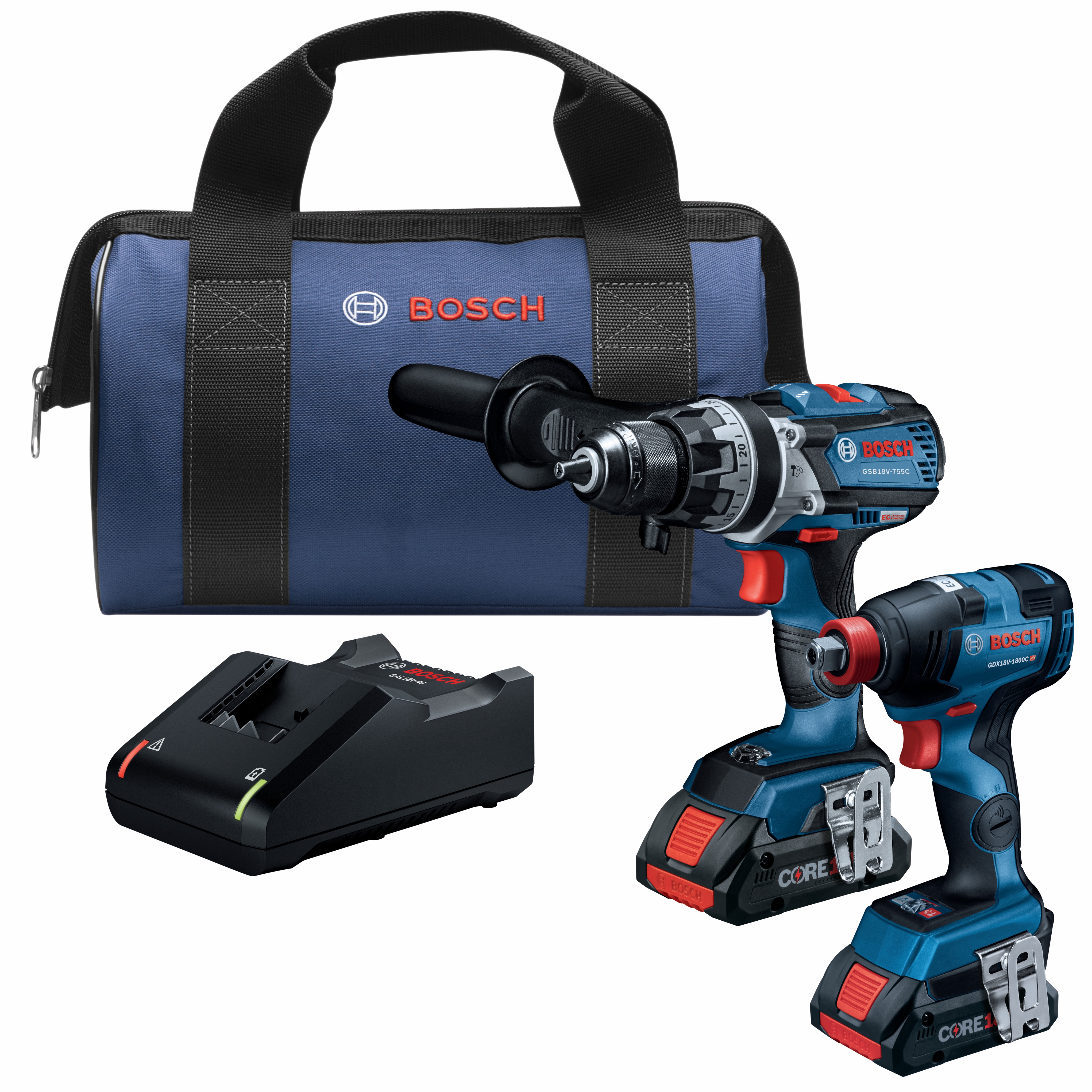 Bosch CLPK232-181 18V 2-Tool Combo Kit (Drill/Driver & Impact Driver) with  (2) 2.0 Ah Batteries - Power Tool Combo Packs 