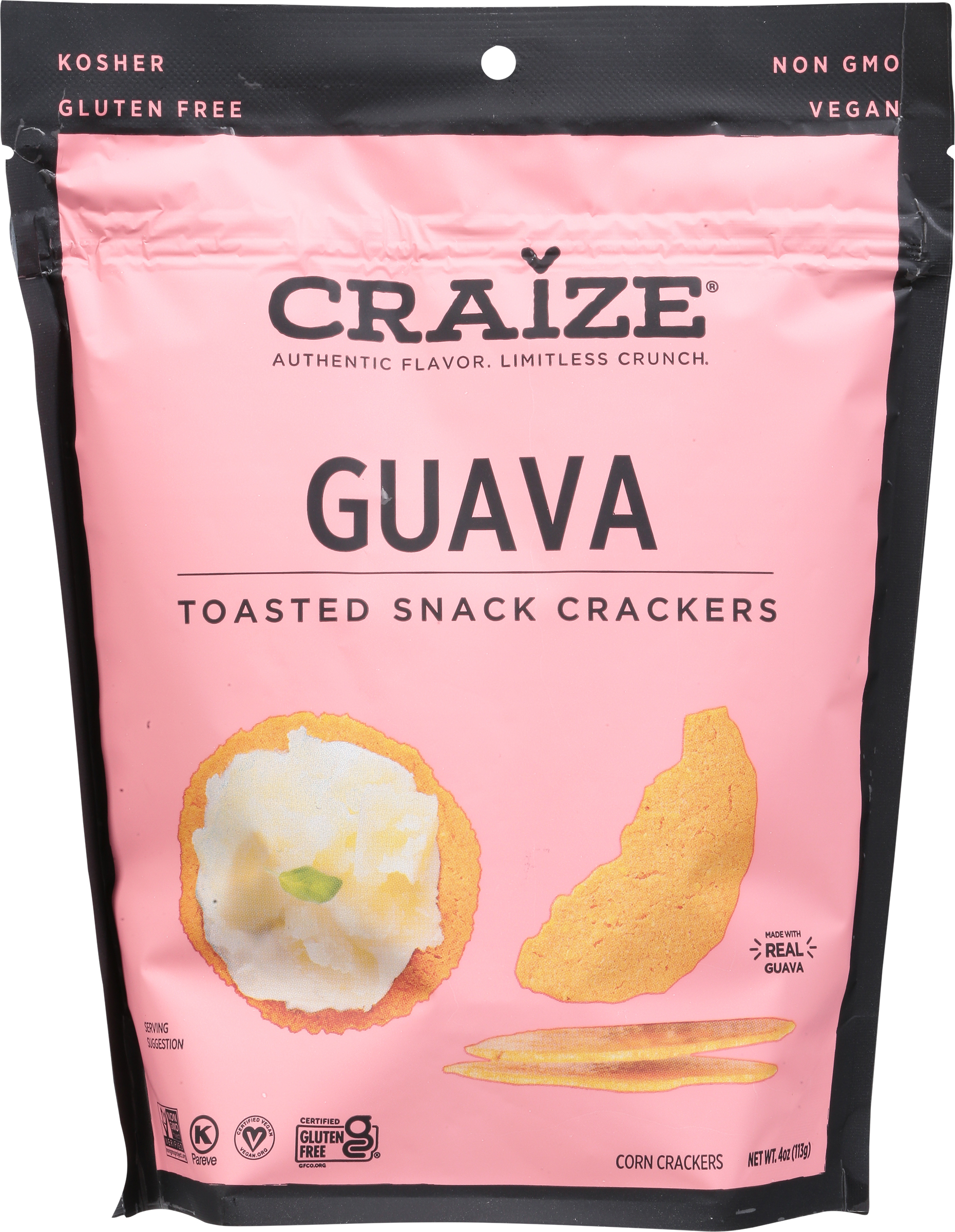 Toasted Corn Crackers, Guava