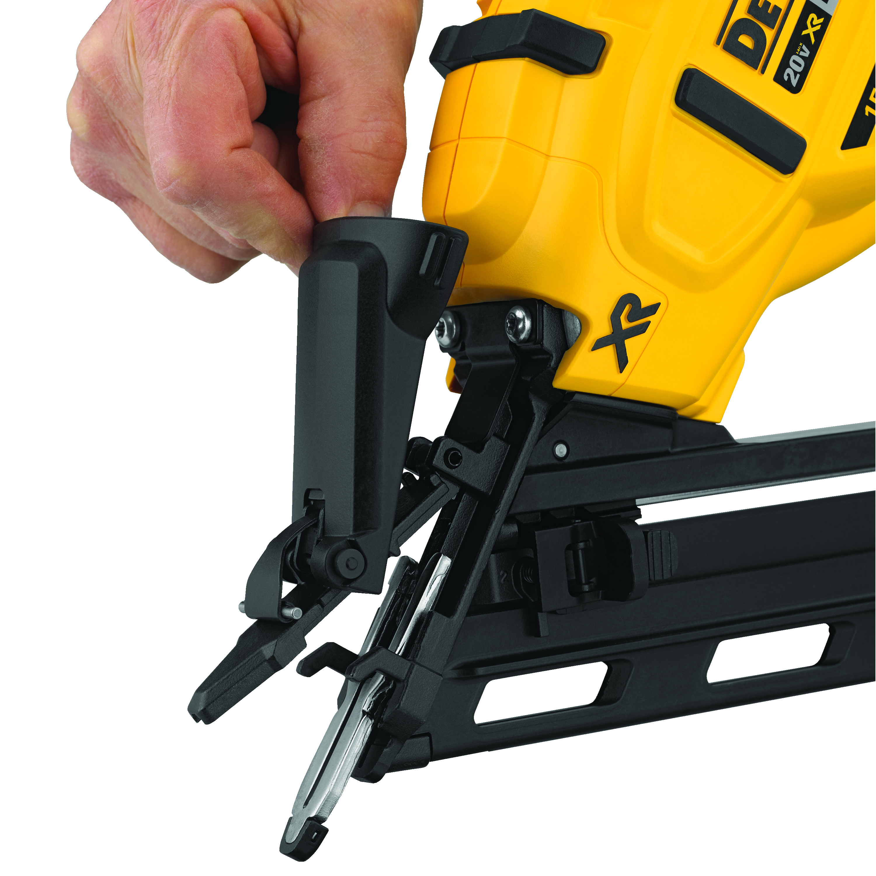 DEWALT 20V Max 15Ga Angled Finish Nailer (Bare) - White Cap