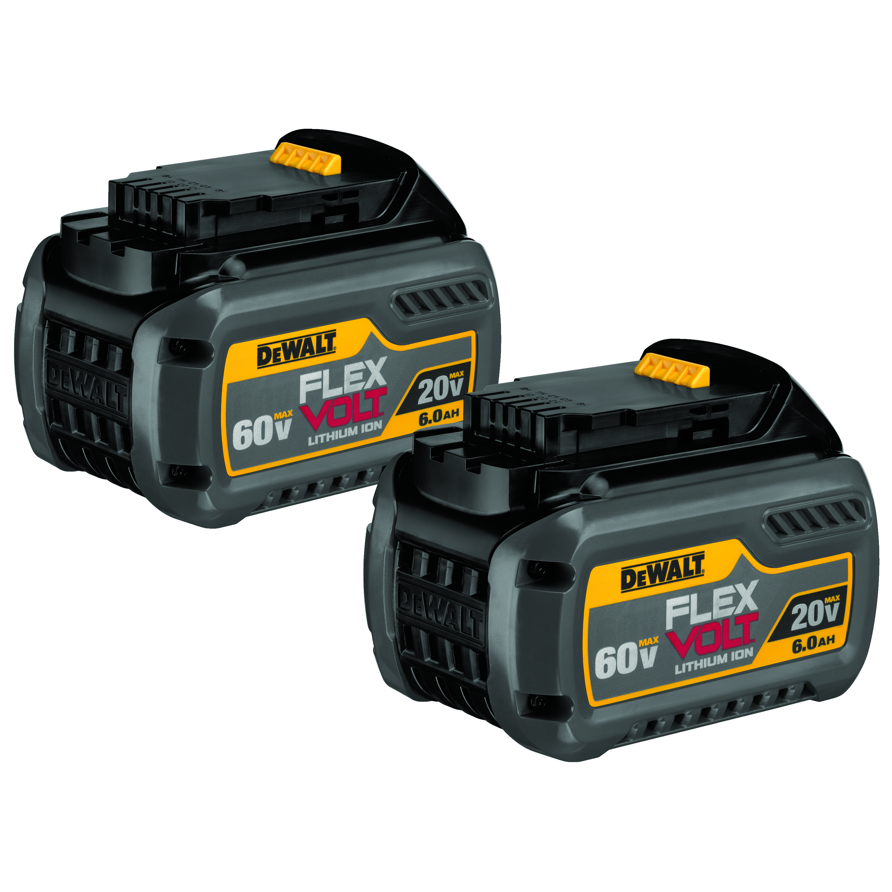 DEWALT FLEXVOLT 20/60V MAX 6.0Ah Battery (2 Pack) White Cap