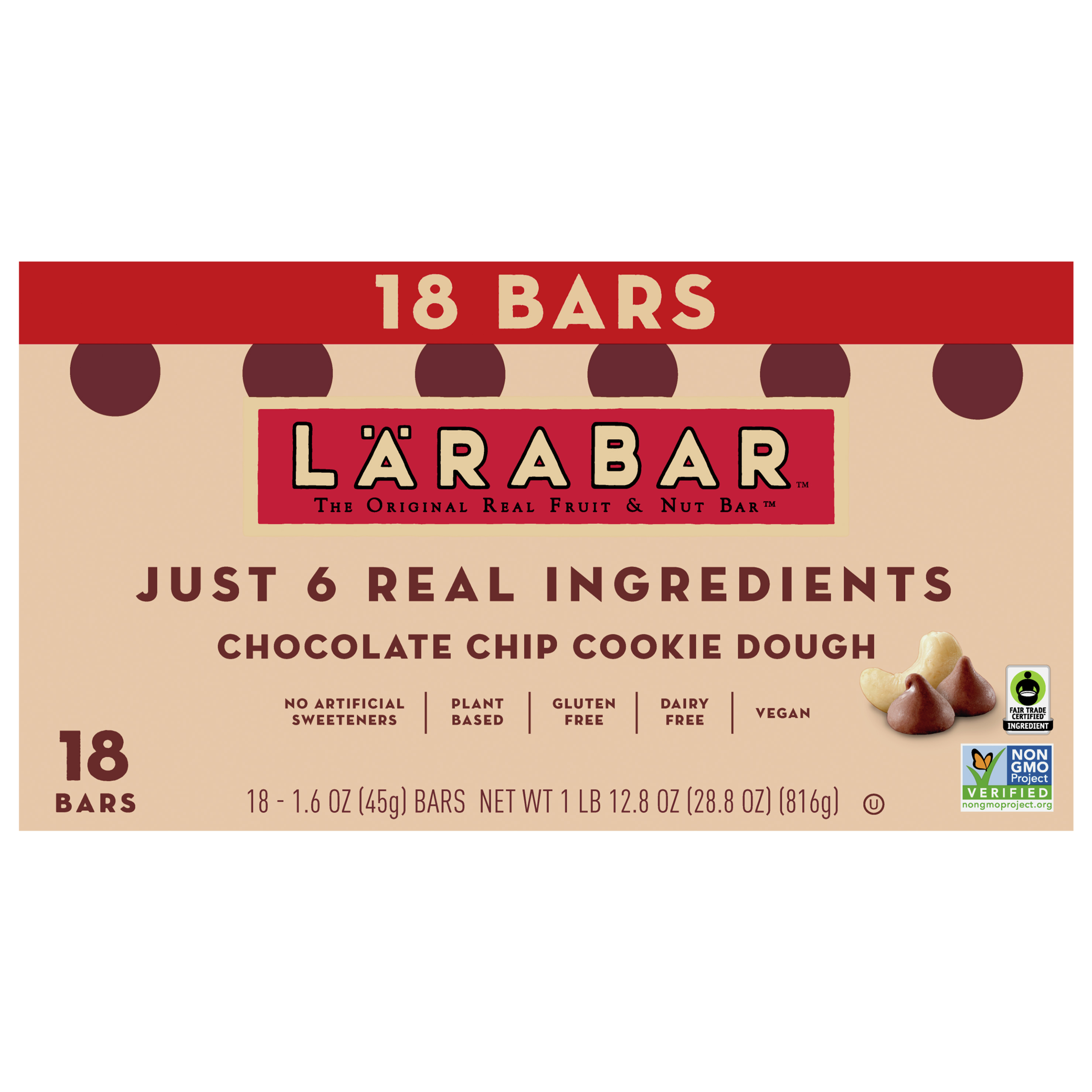 Fruit & Nut Bar, Chocolate Chip Cookie Dough