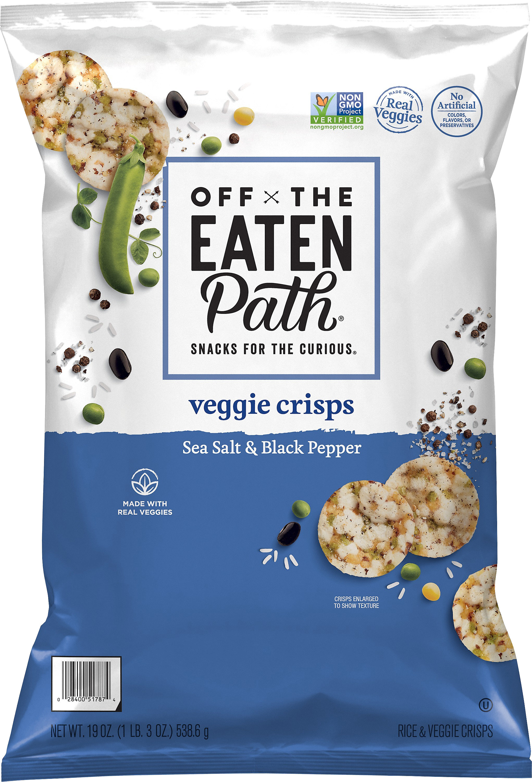 Rice & Veggie Crisps, Sea Salt & Black Pepper