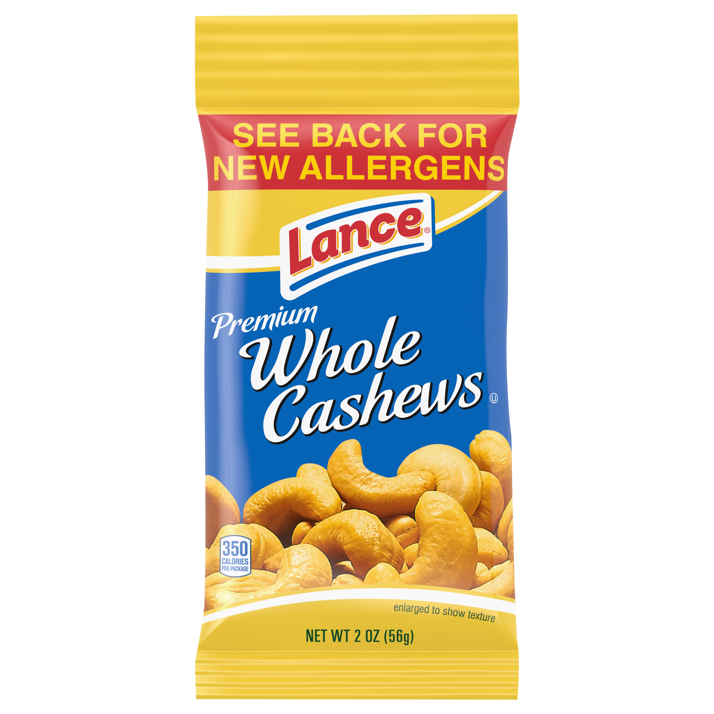 Lance Premium Whole Cashews 2 Oz