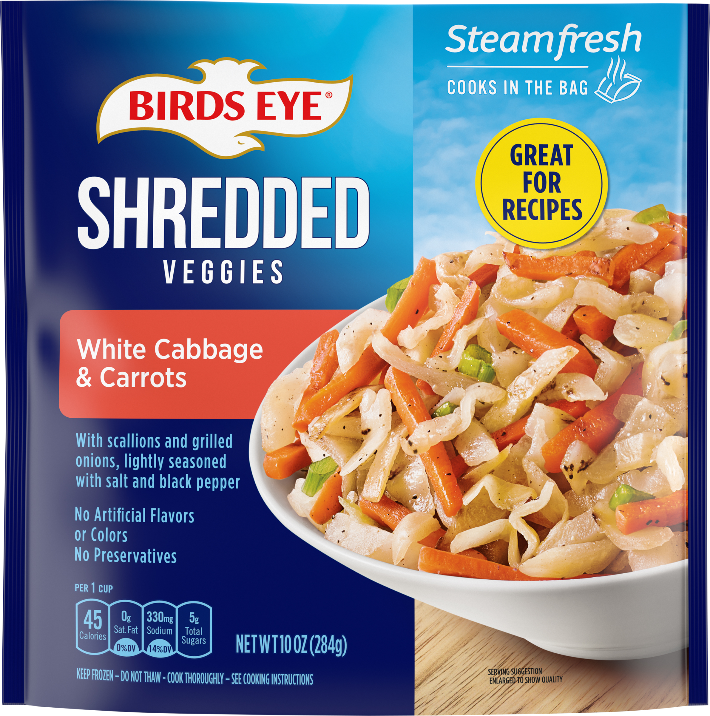 White Cabbage & Carrots, Shredded Veggies