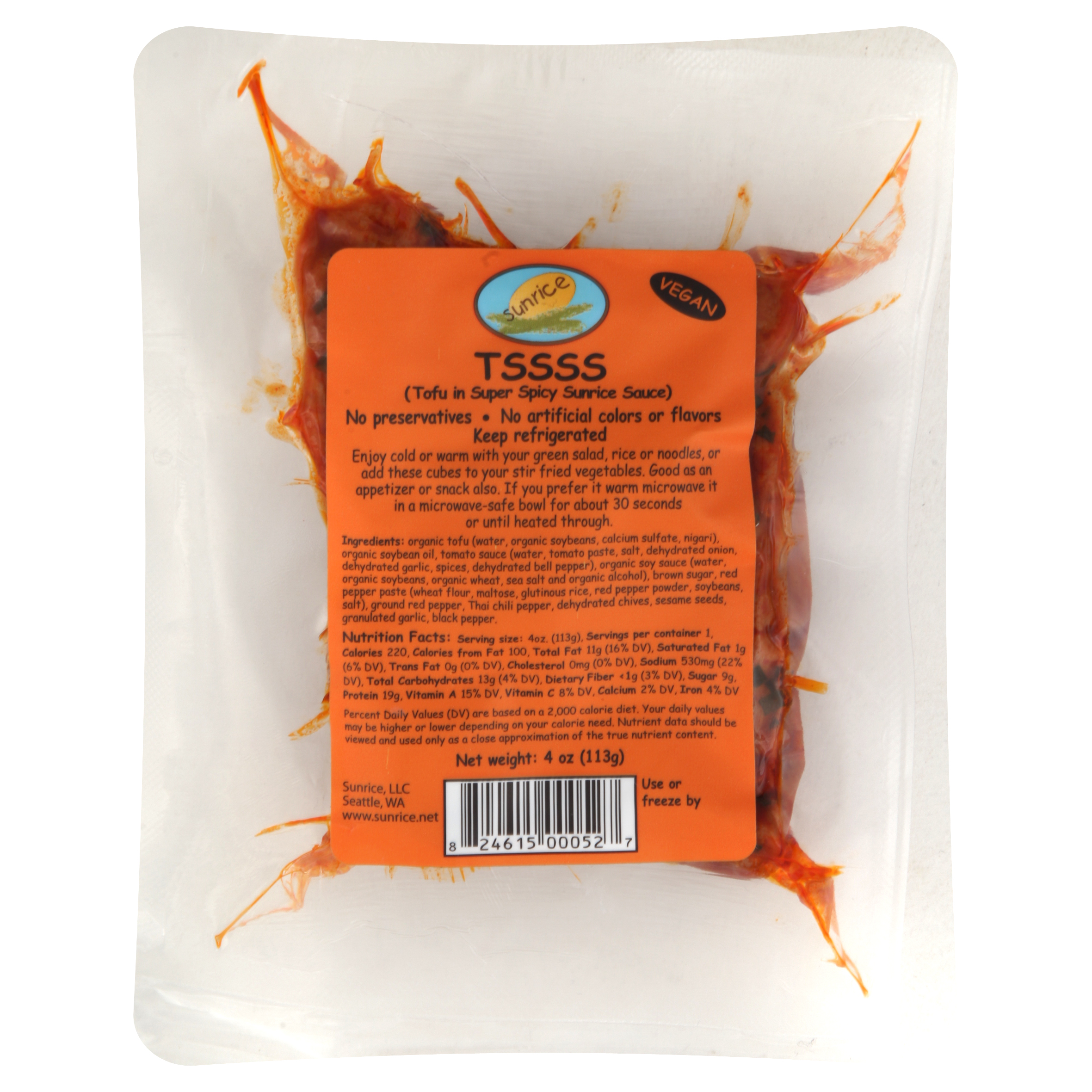 Sunrice Tofu 4 Oz