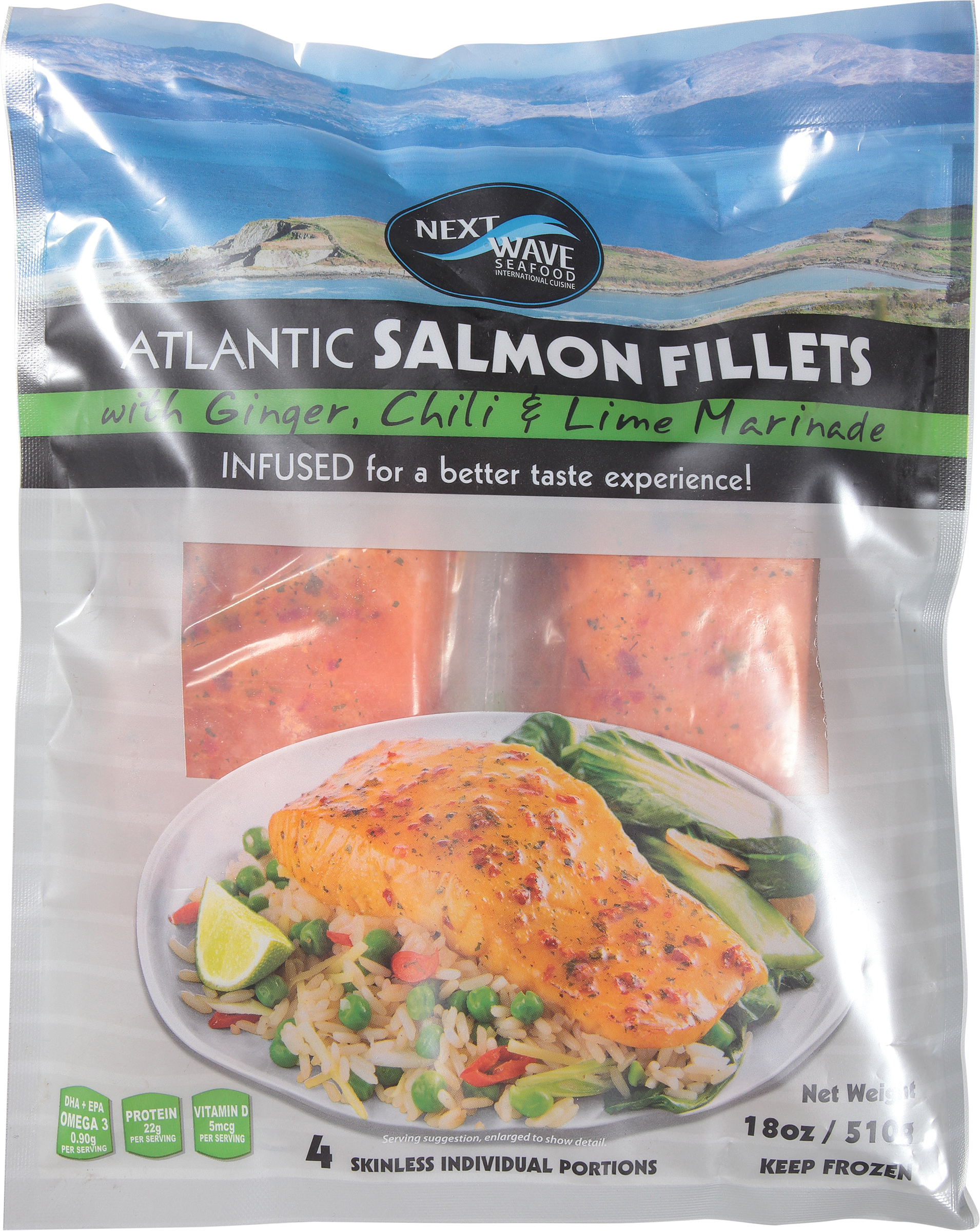Salmon Fillets with Ginger, Chili & Lime Marinade, Atlantic