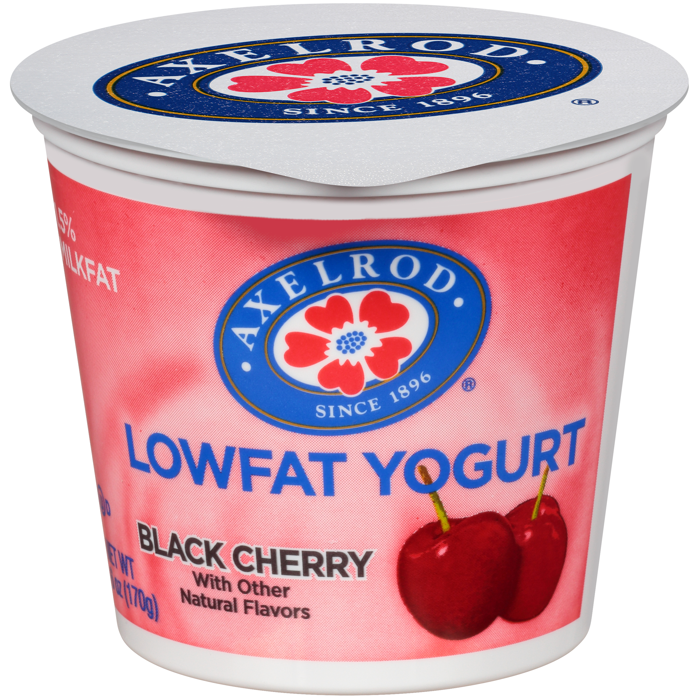 Axelrod® Black Cherry Lowfat Yogurt 6 Oz. Cup