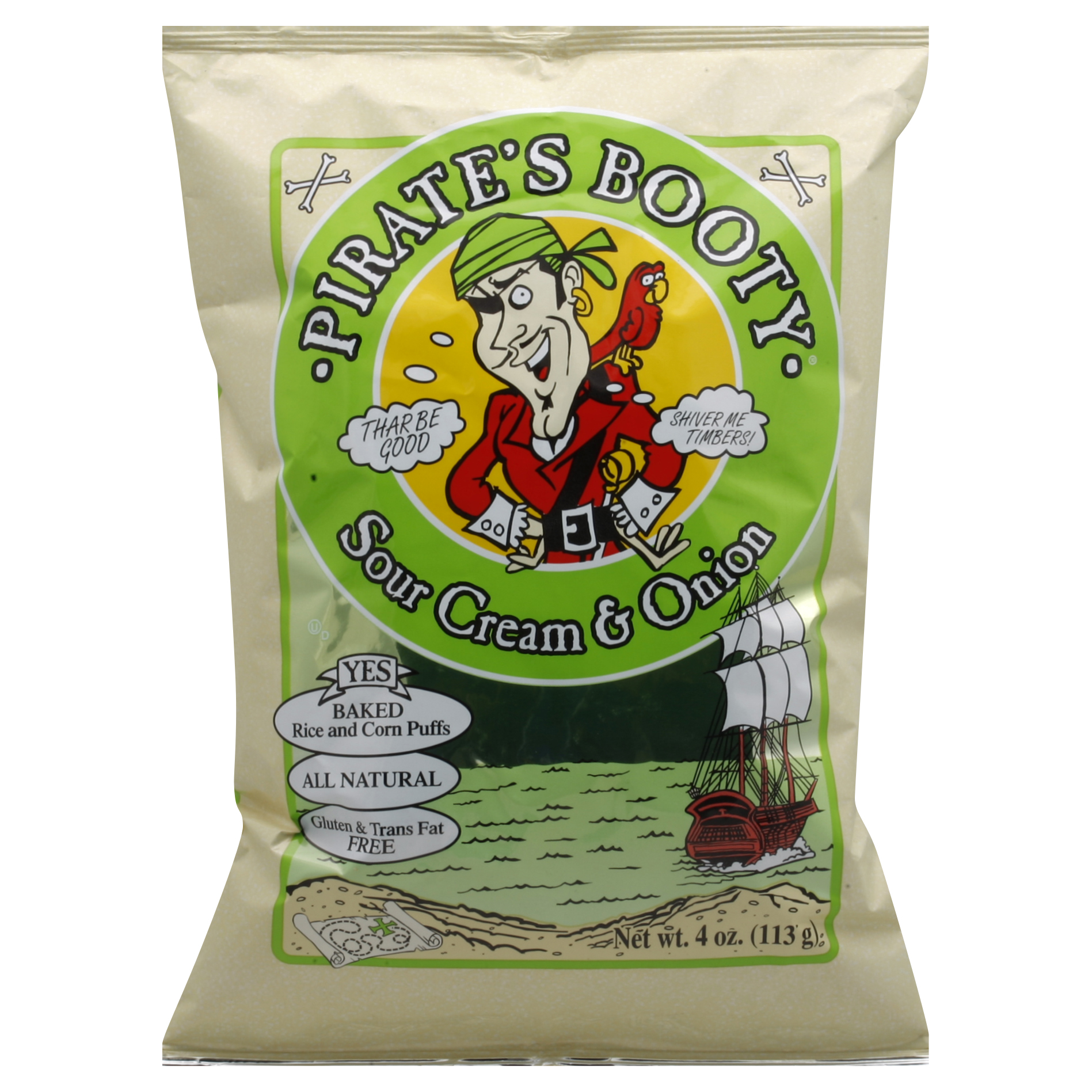 Pirate's Booty Rice And Corn Puffs 4 Oz
