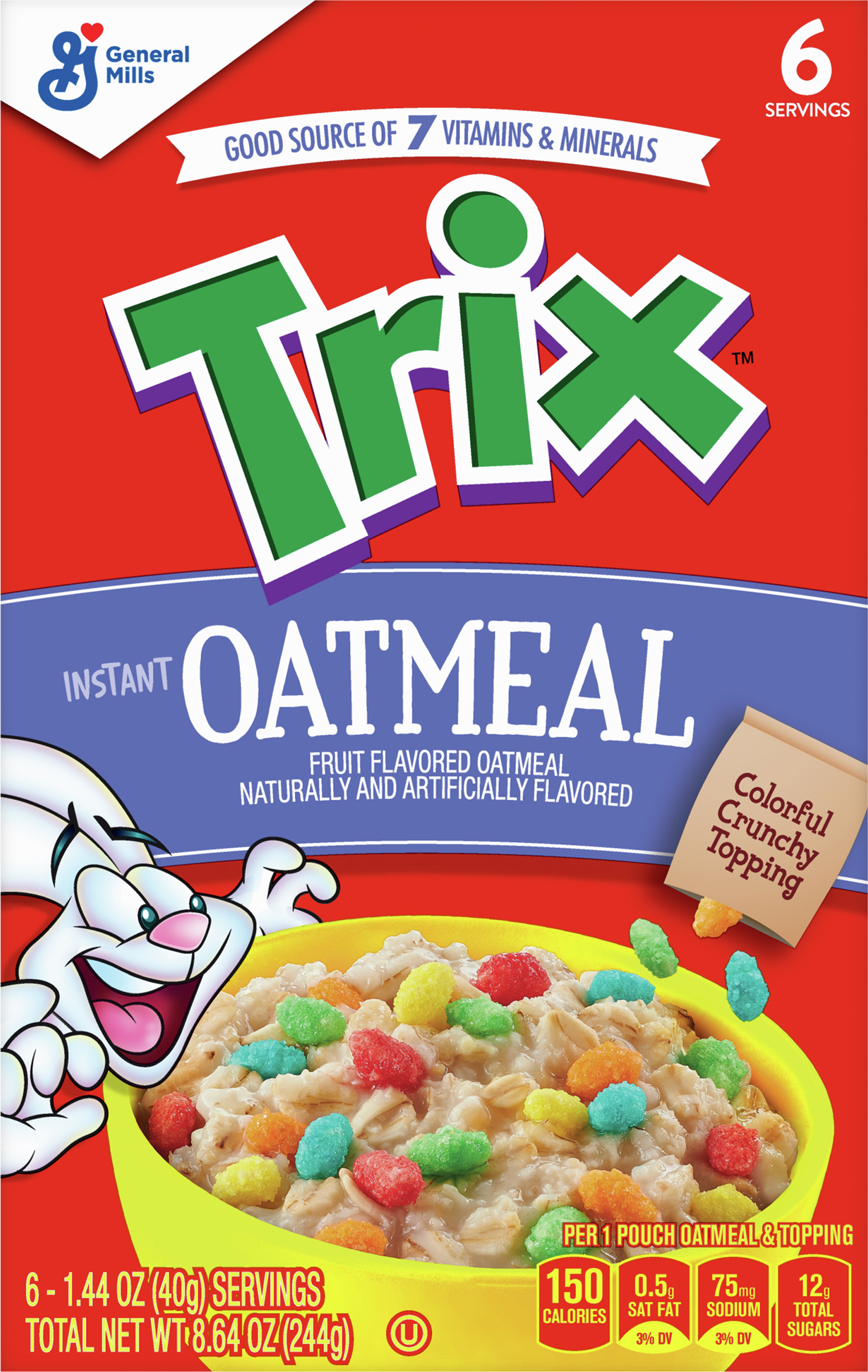 Instant Oatmeal, Fruit Flavored