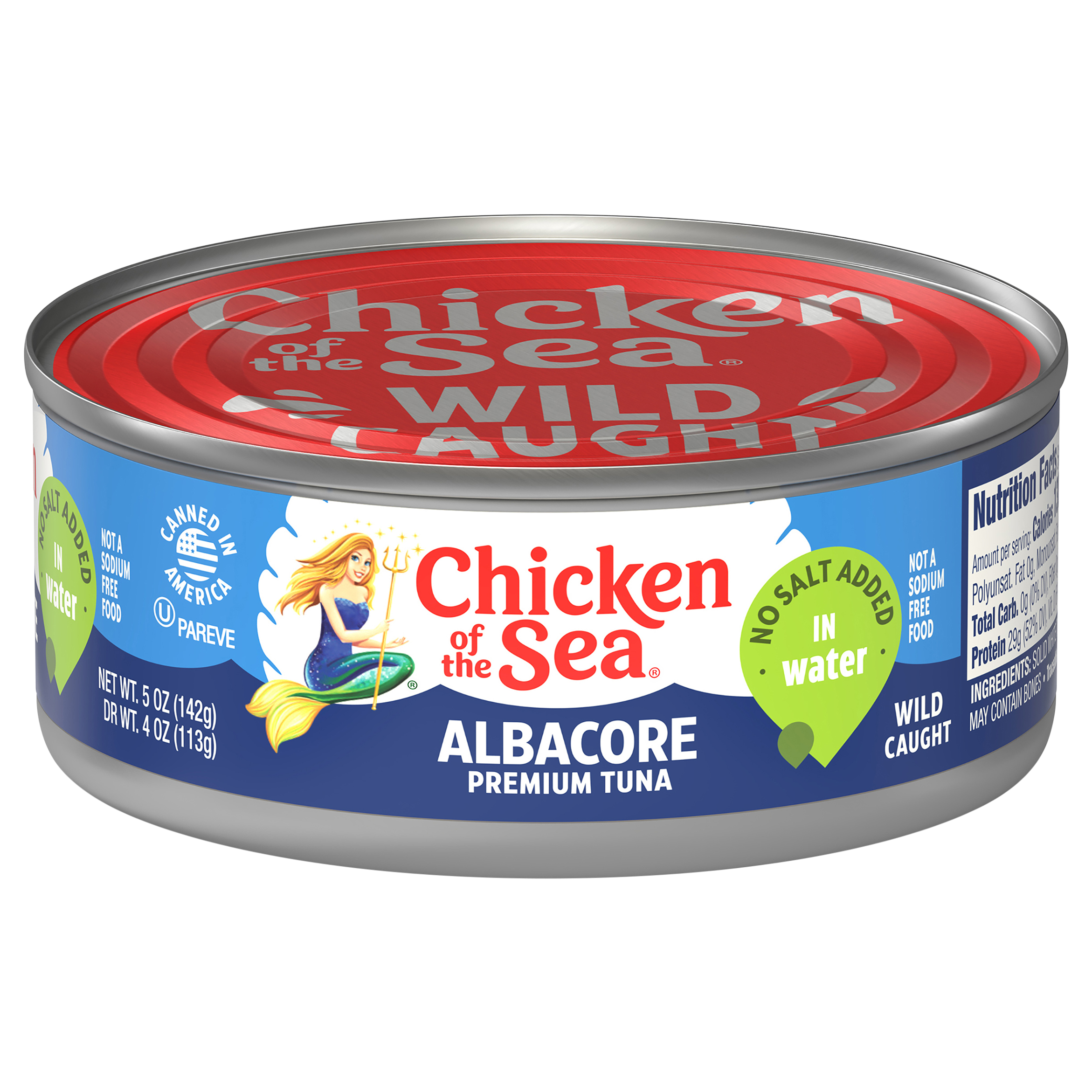 Tuna, No Salt Added, Premium, Albacore