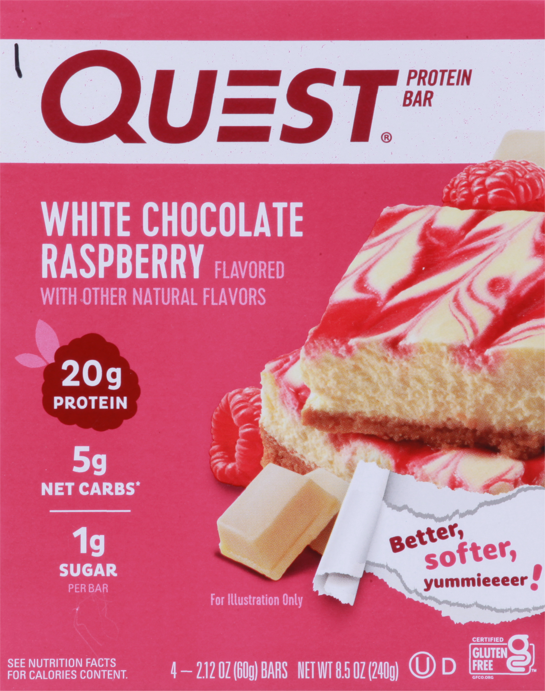 Protein Bar, White Chocolate Raspberry
