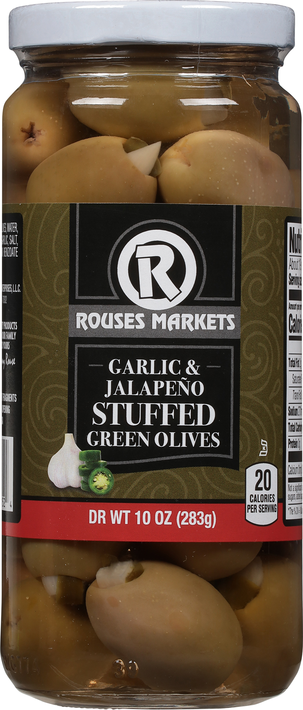 Green Olives, Garlic & Jalapeno, Stuffed