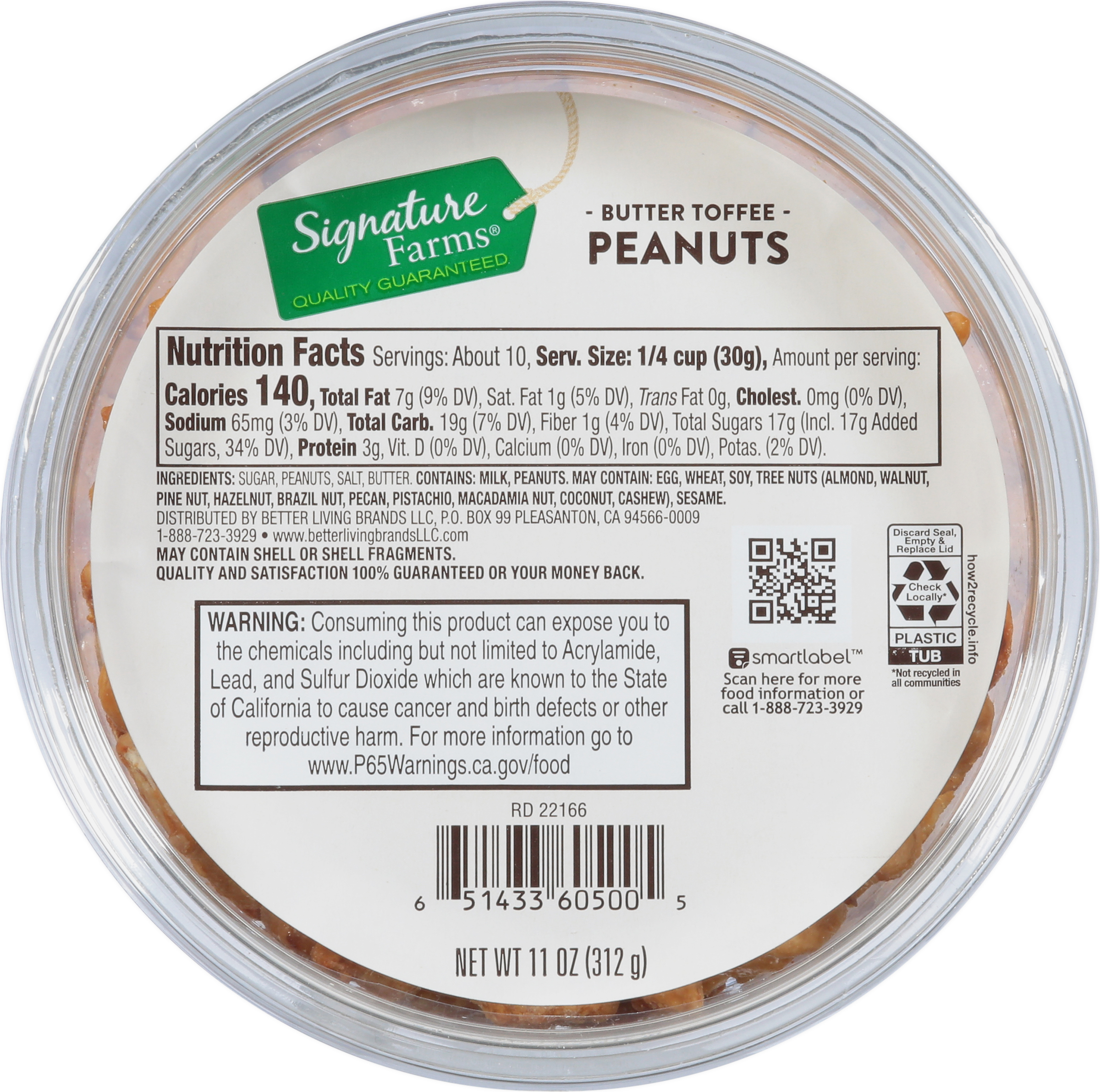 Peanuts, Butter Toffee