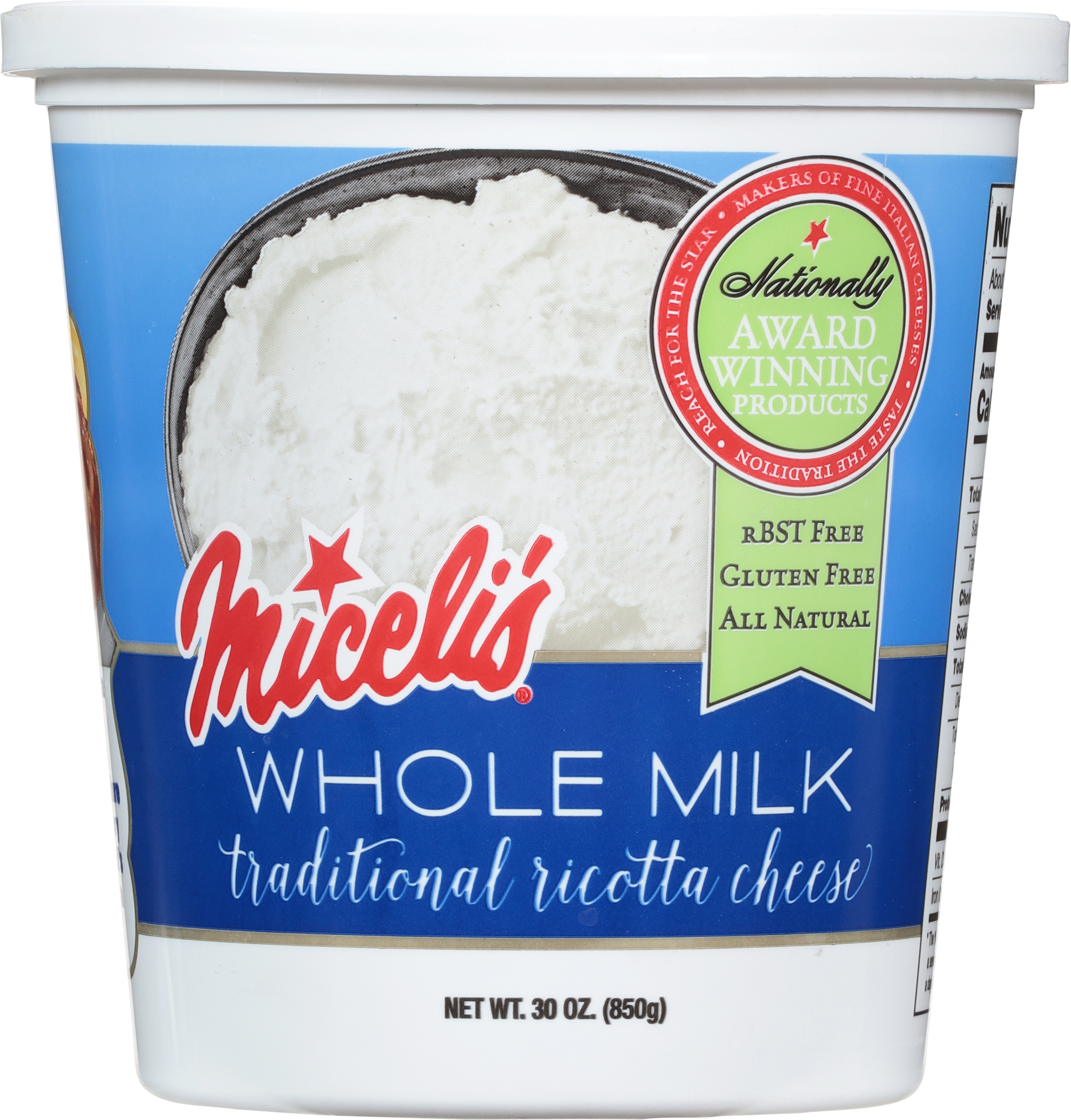 Ricotta Cheese, Whole Milk, Traditional