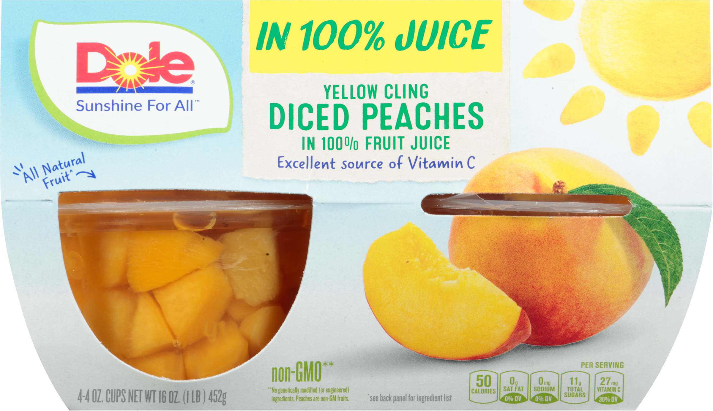 Diced Peaches, Yellow Cling