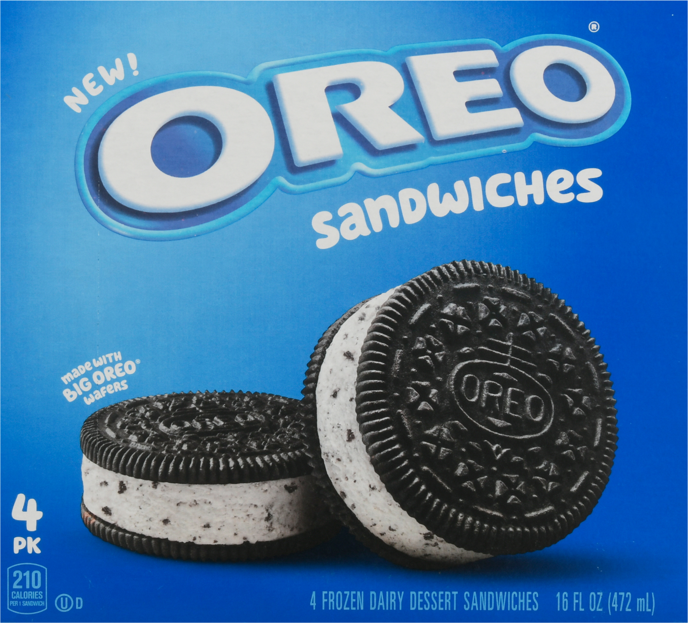 Frozen Dairy Dessert Sandwiches, 4 Pack