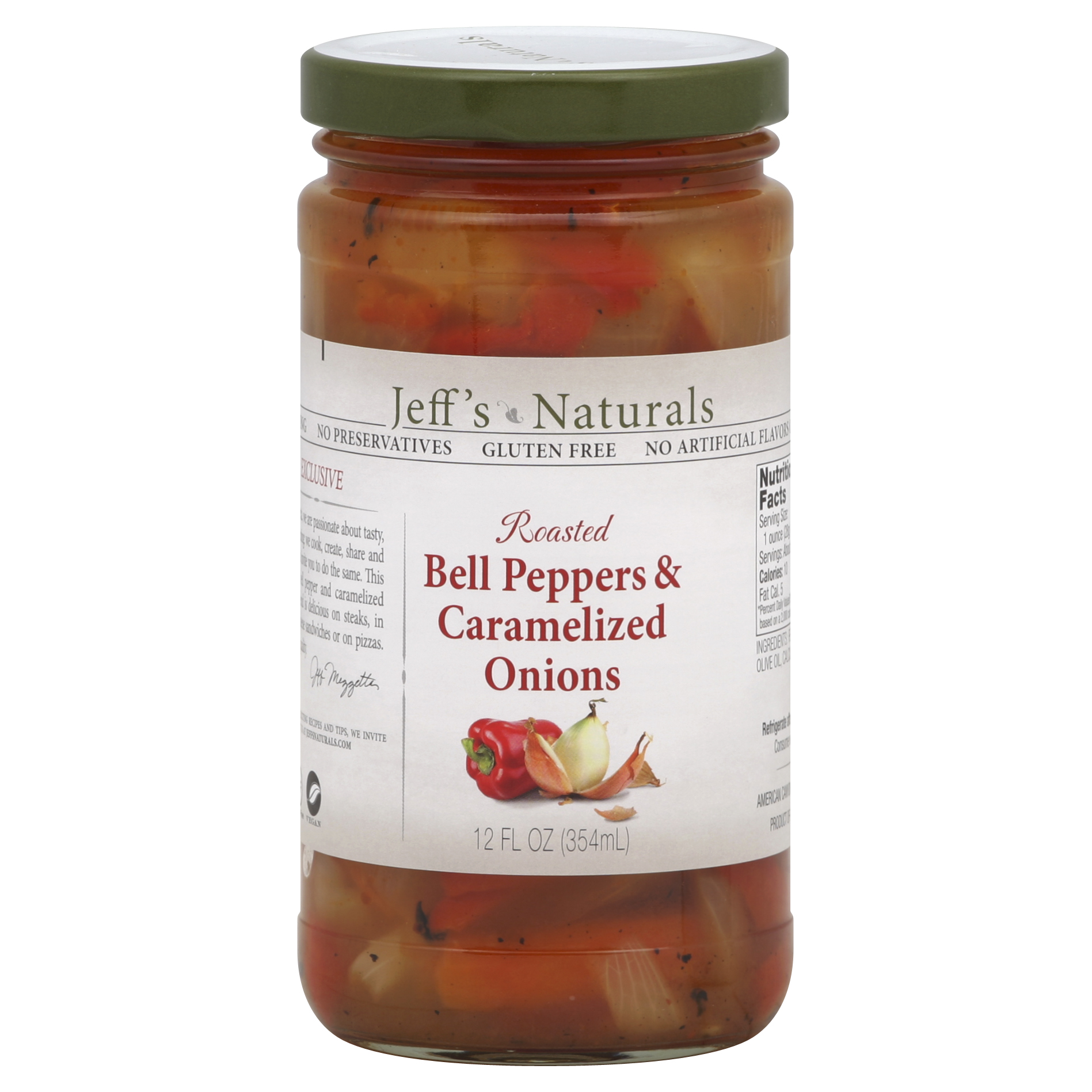 Jeff's Naturals Bell Peppers & Caramelized Onions 12 Oz