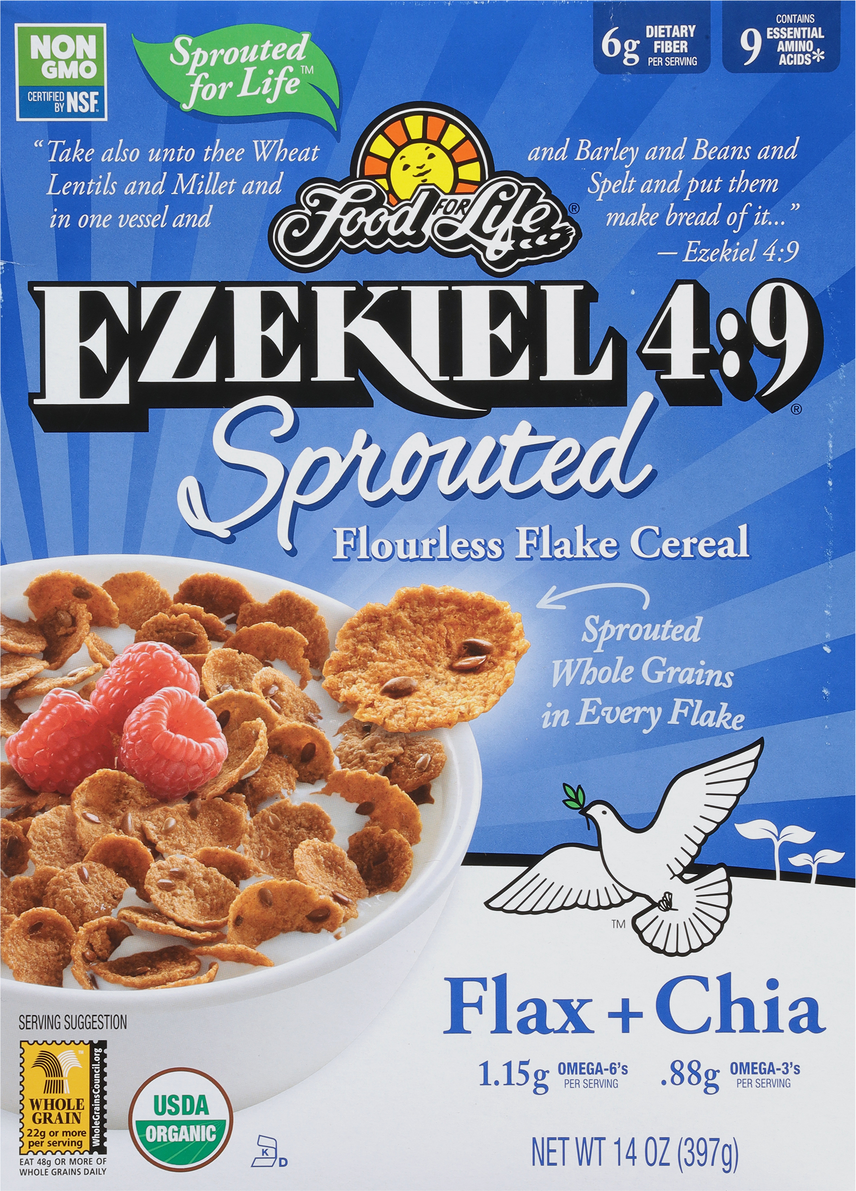 Flake Cereal, Flourless, Sprouted, Flax + Chia