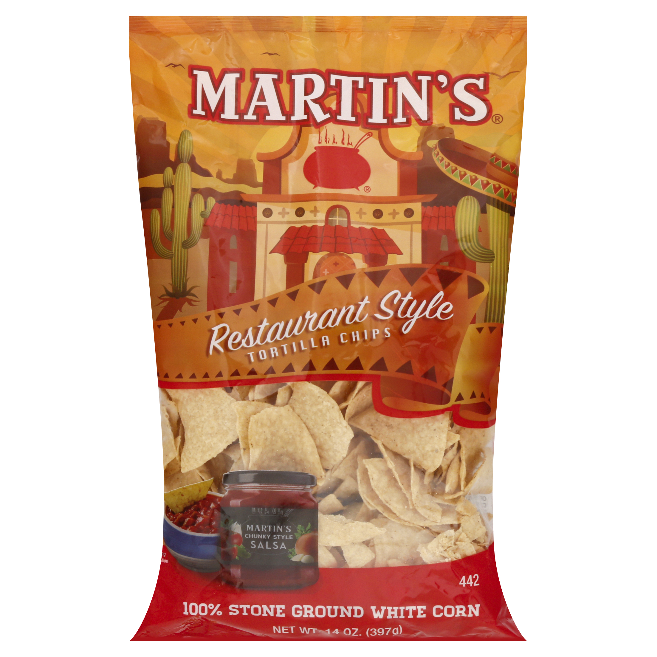 Martins Restaurant Style Tortilla Chips 14 Oz