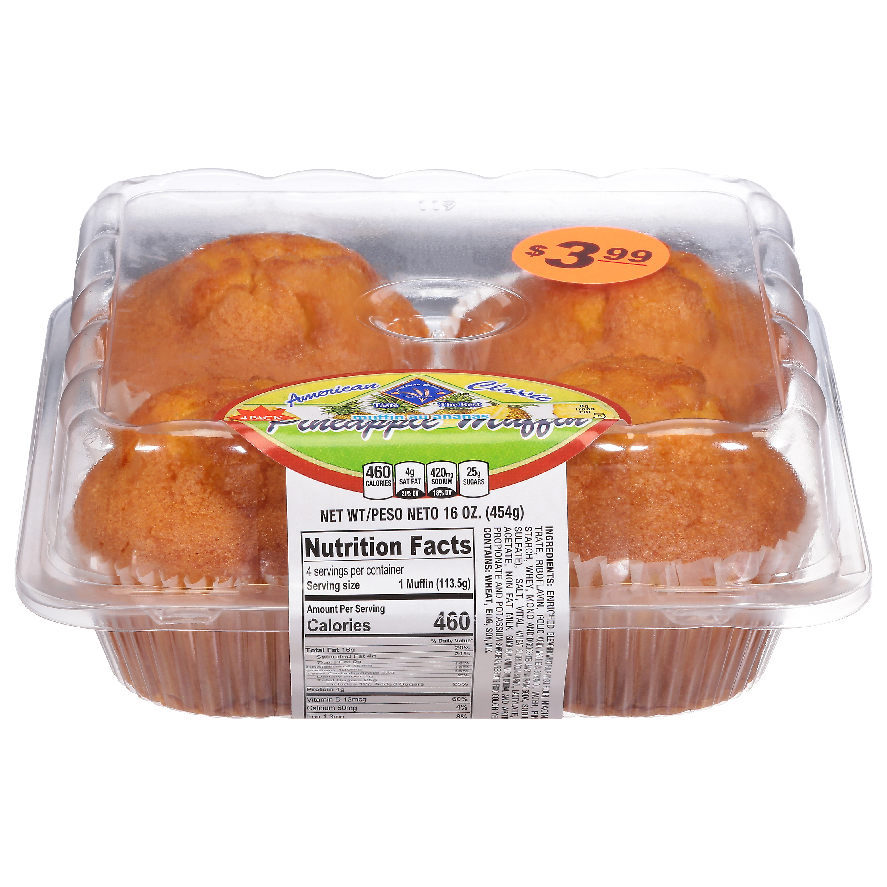 American Classic Pineapple Cake 4 Pack 4 Ea