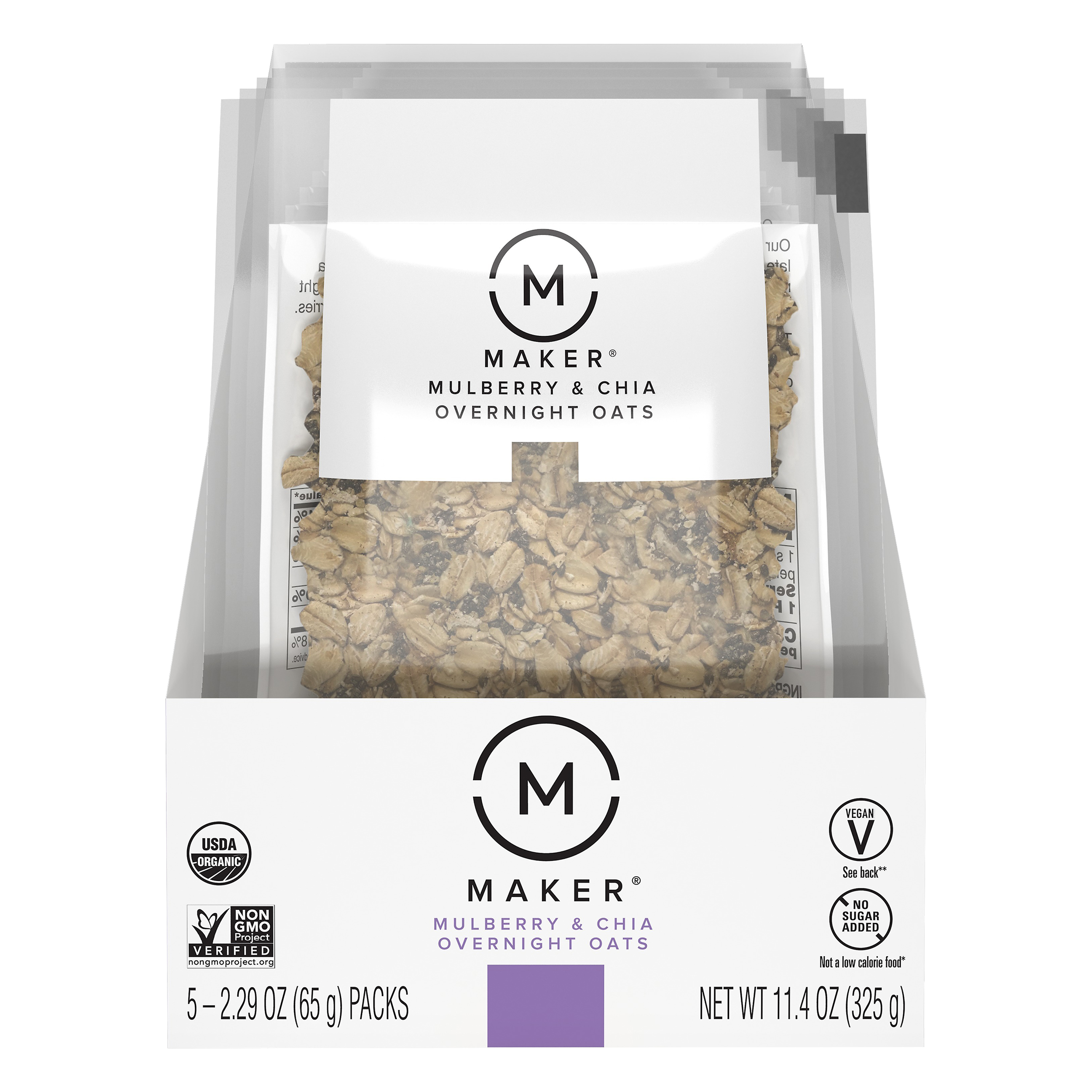 Maker Mulberry & Chia Overnight Oats 5 Ea