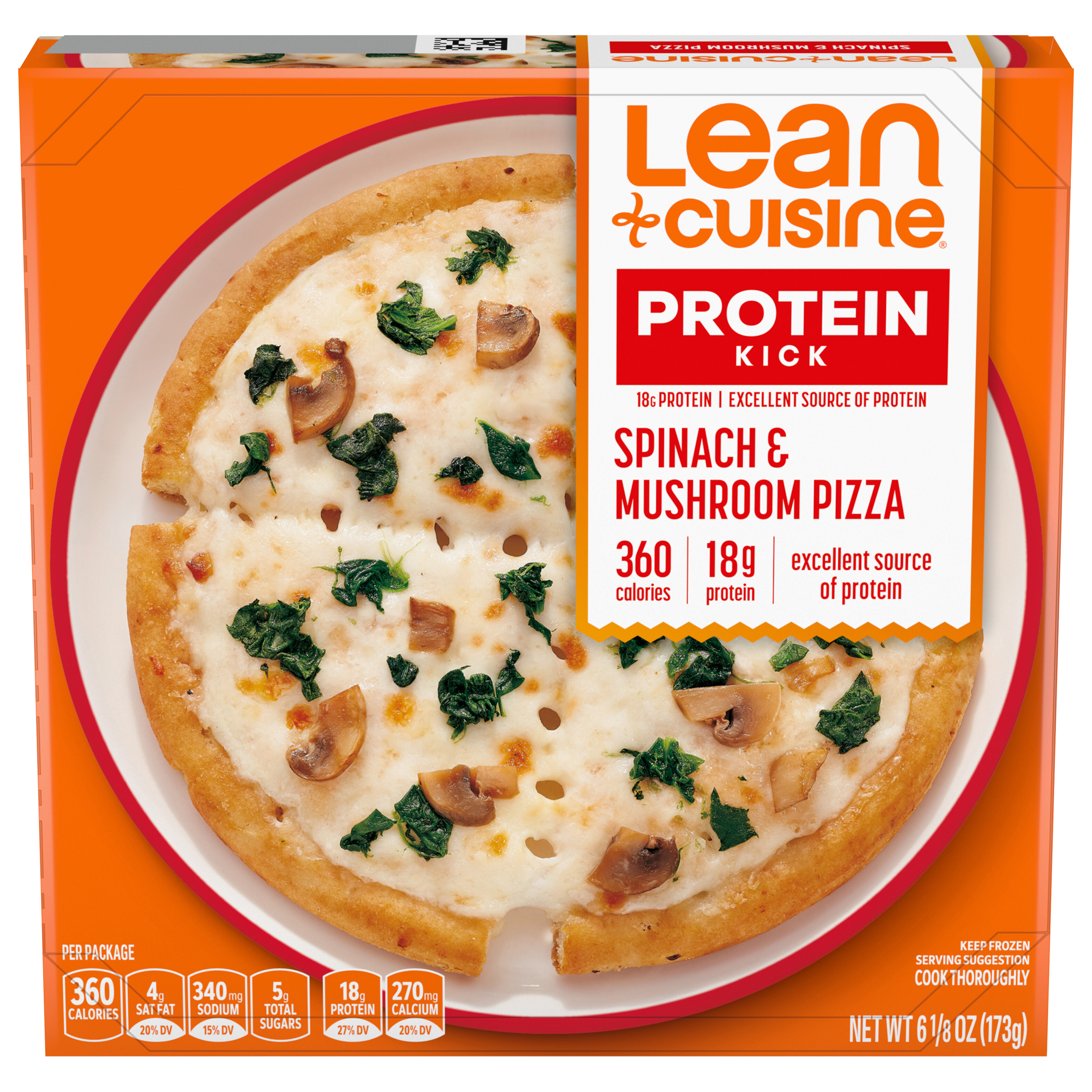Pizza, Spinach & Mushroom