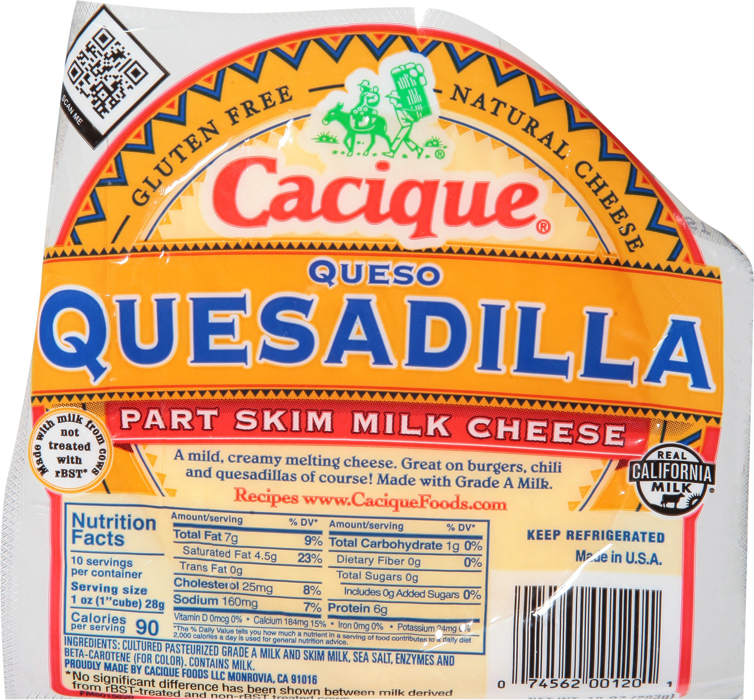 Cheese, Part Skim Milk, Queso Quesadilla