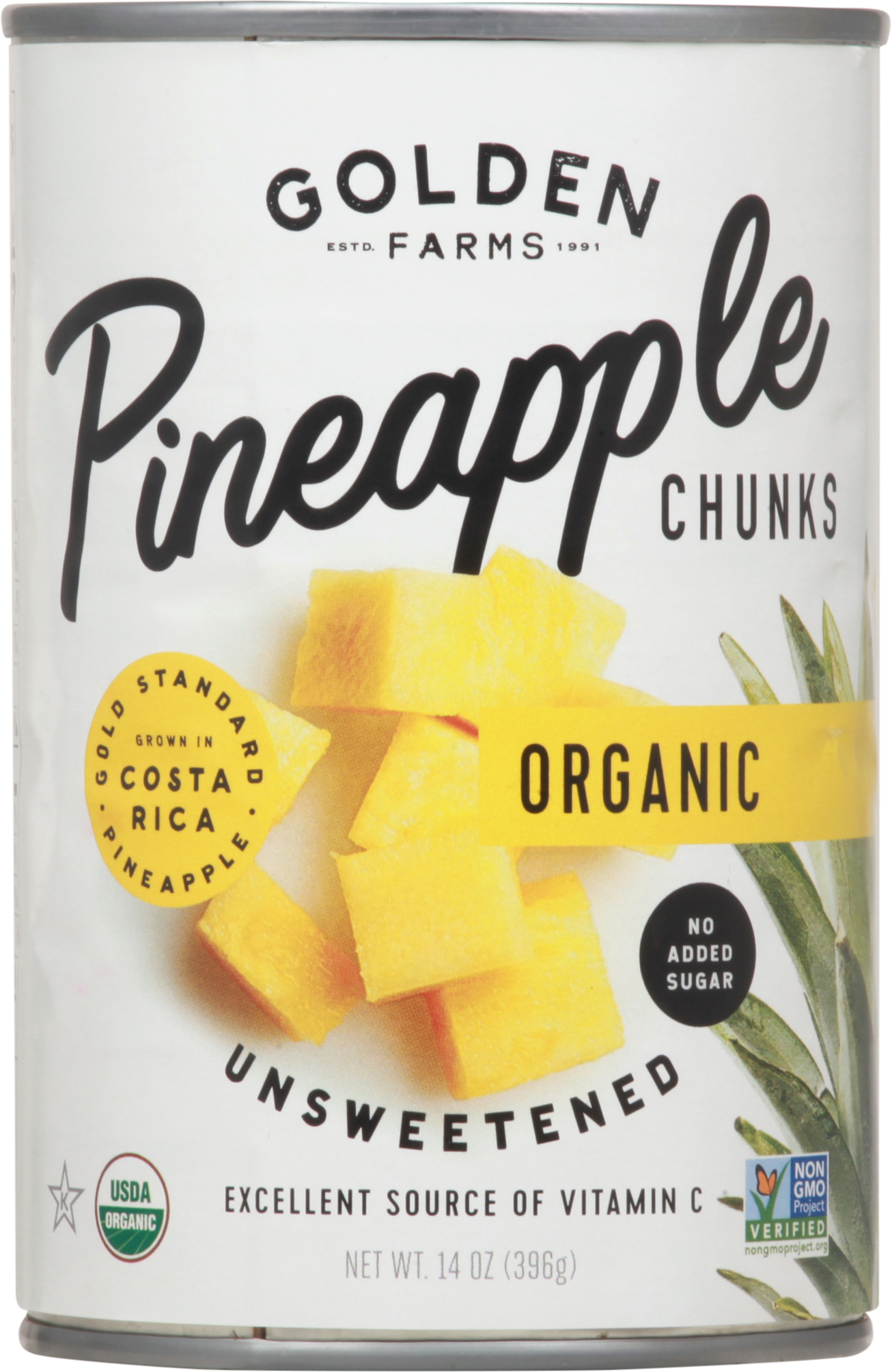 Pineapple Chunks, Organic, Unsweetened