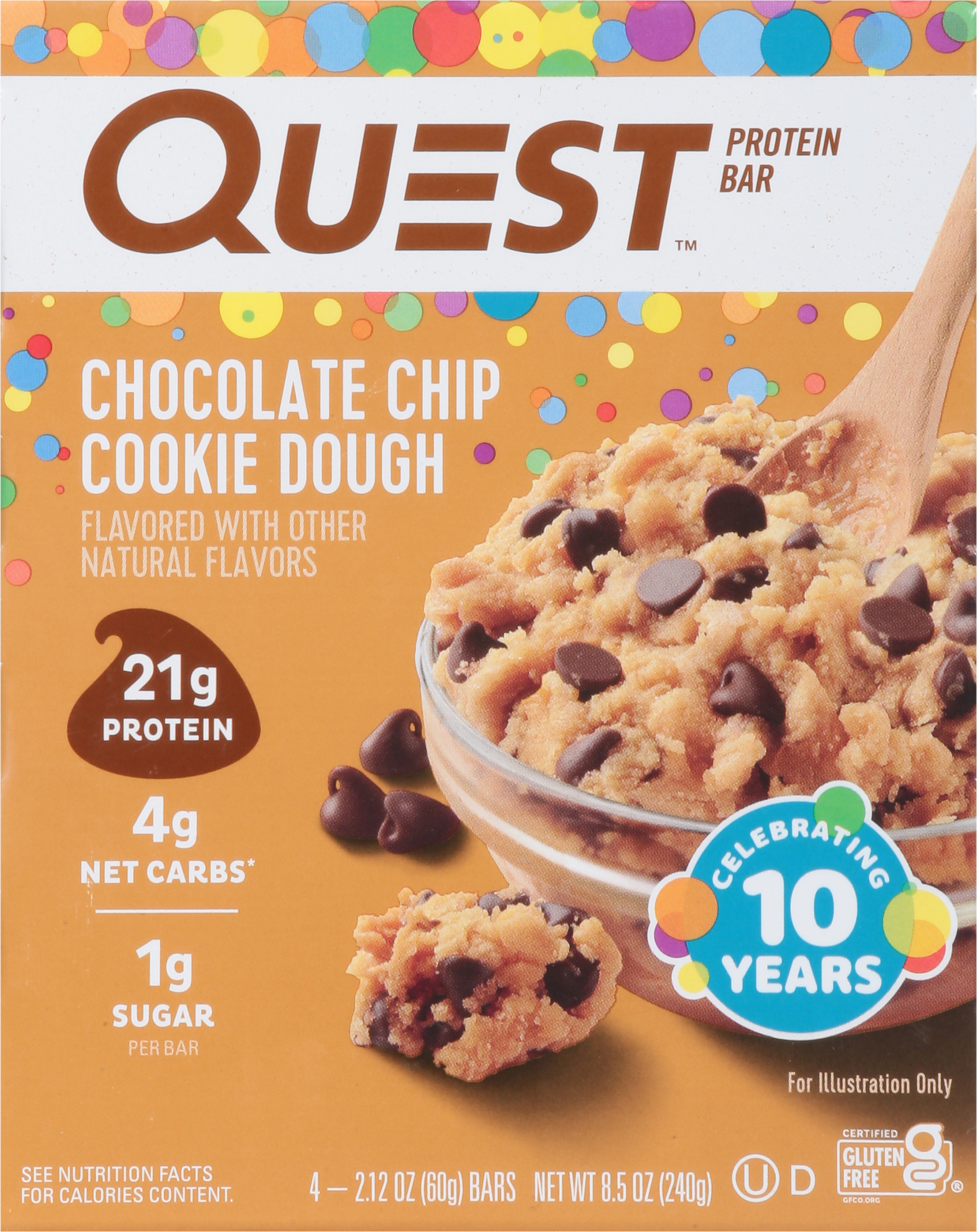 Protein Bar, Chocolate Chip Cookie Dough