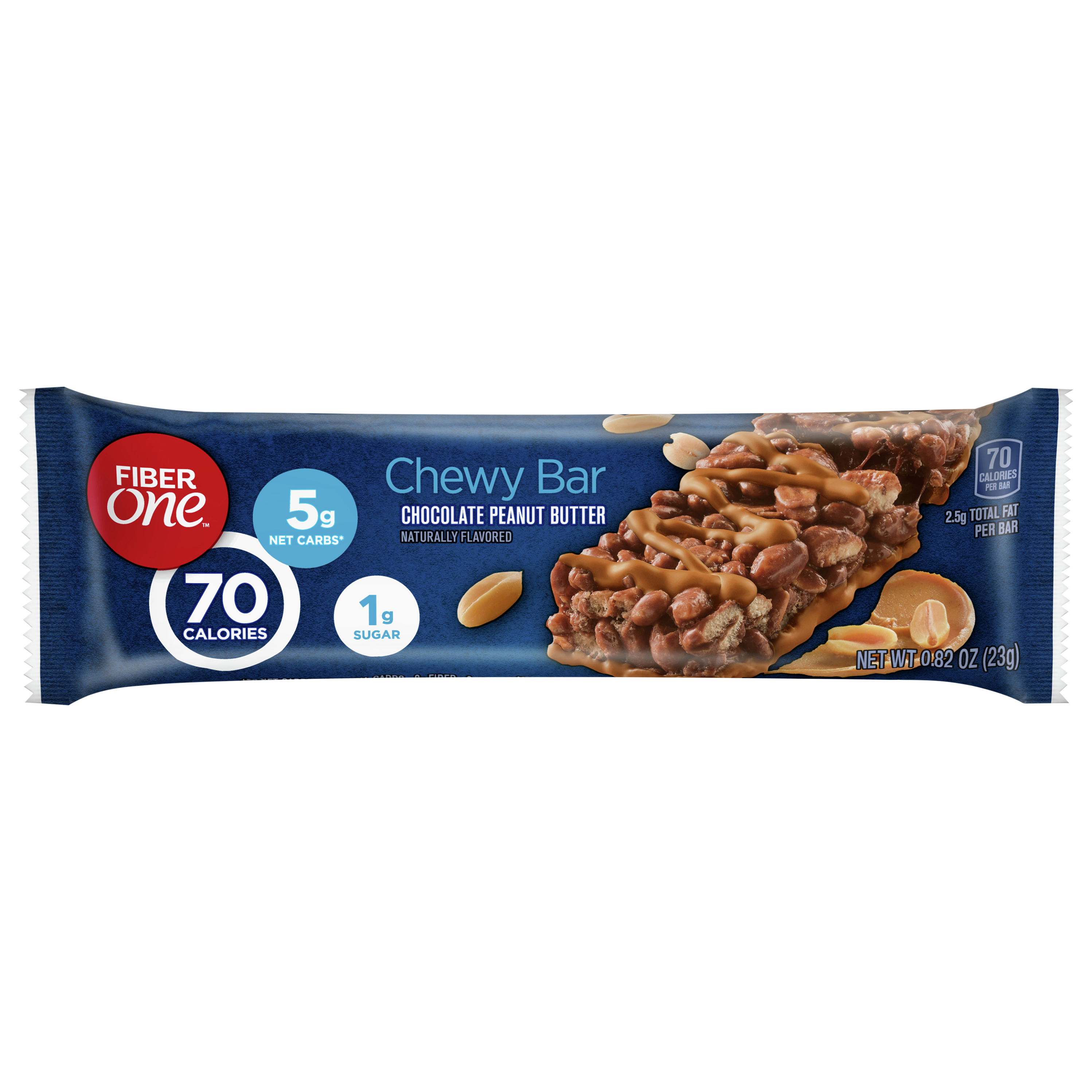 Fiber One Chocolate Peanut Butter Chewy Bar 0.82 Oz