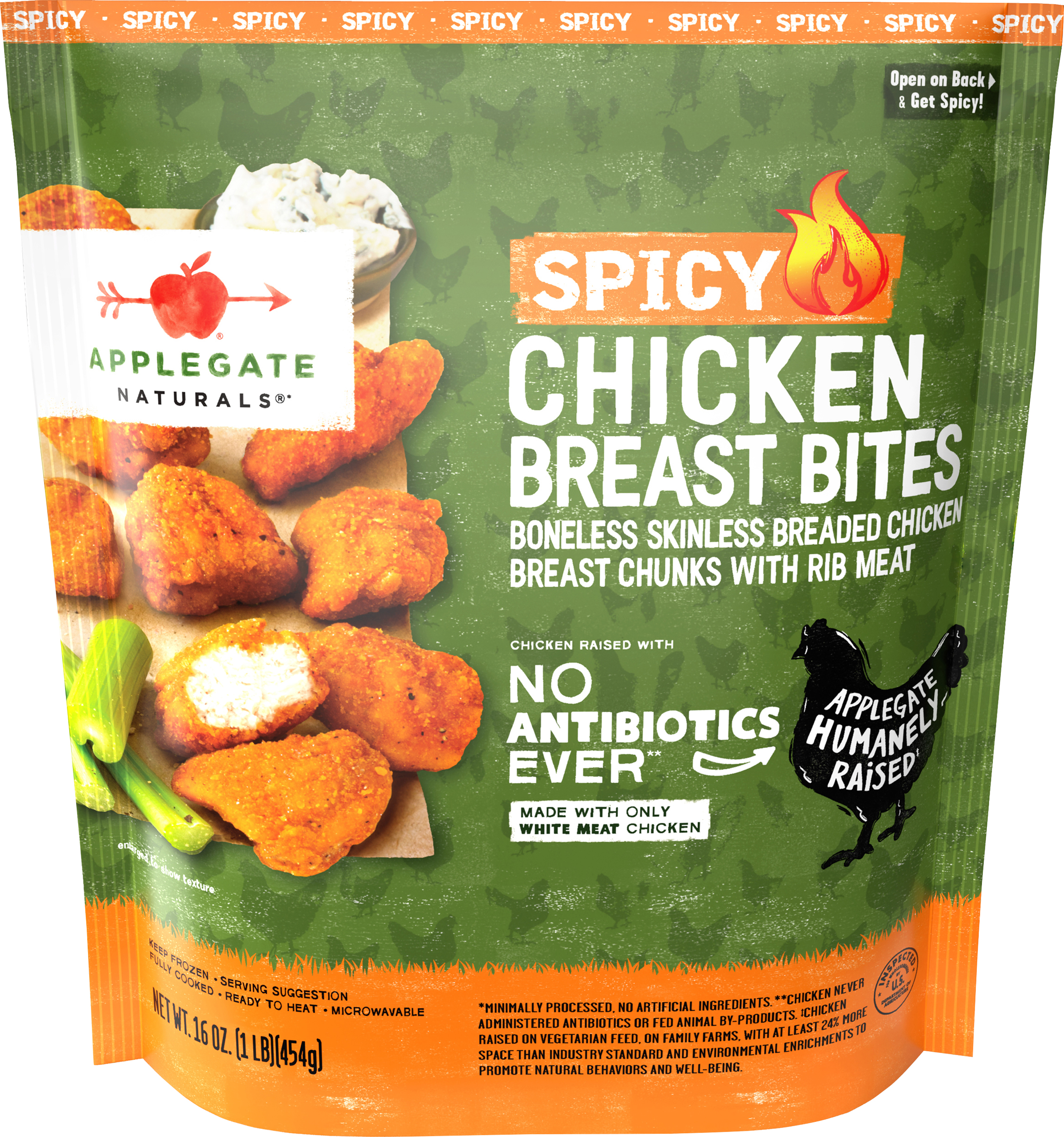 Breast Bites, Chicken, Spicy