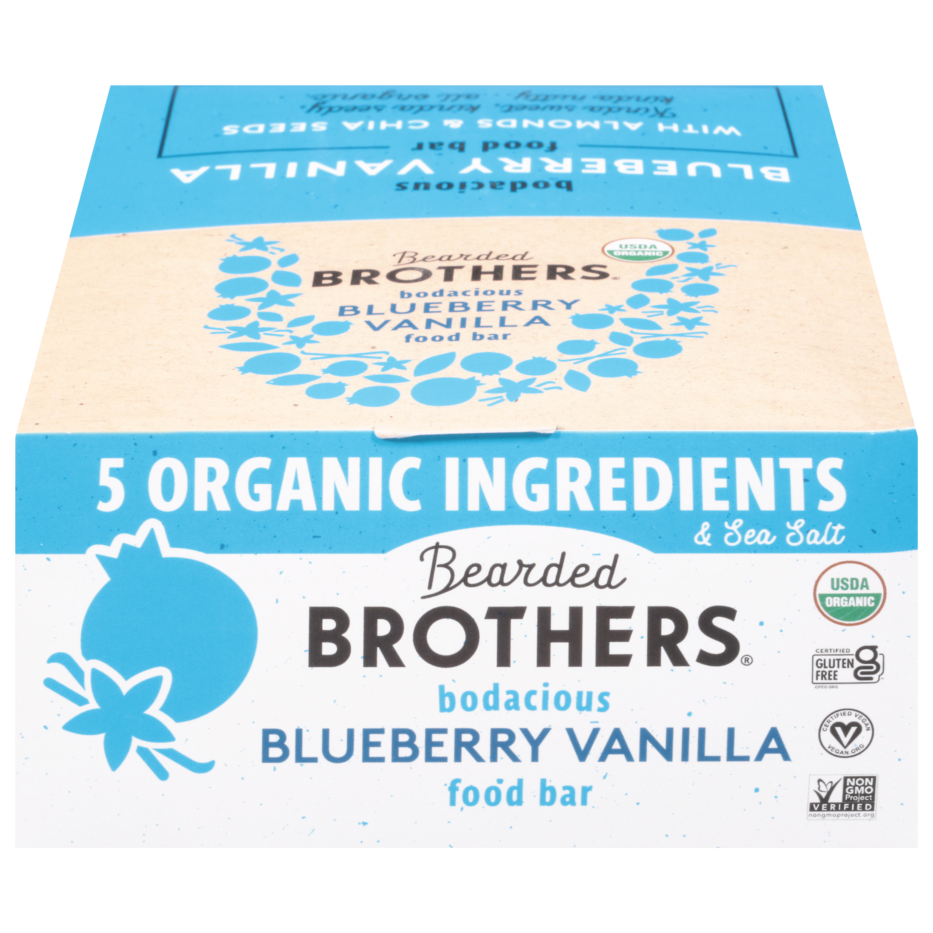 Bearded Brothers Bodacious Blueberry Vanilla Food Bar 12 - 1.52 Oz Bars