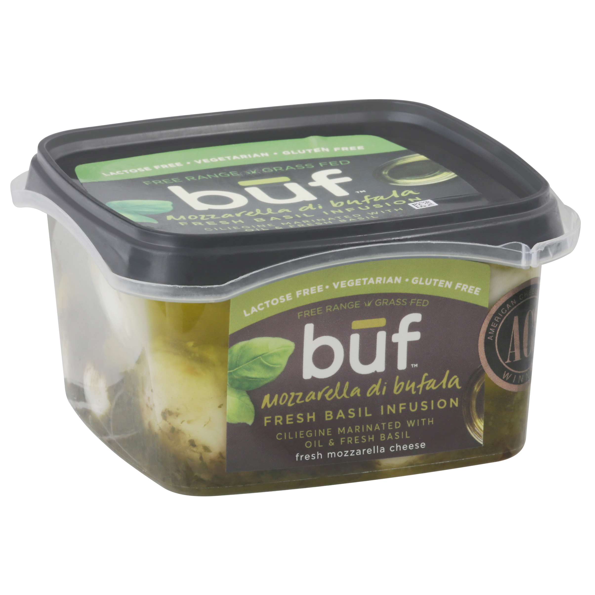Buf Fresh Basil Infusion Mozzarella Cheese 7 Oz