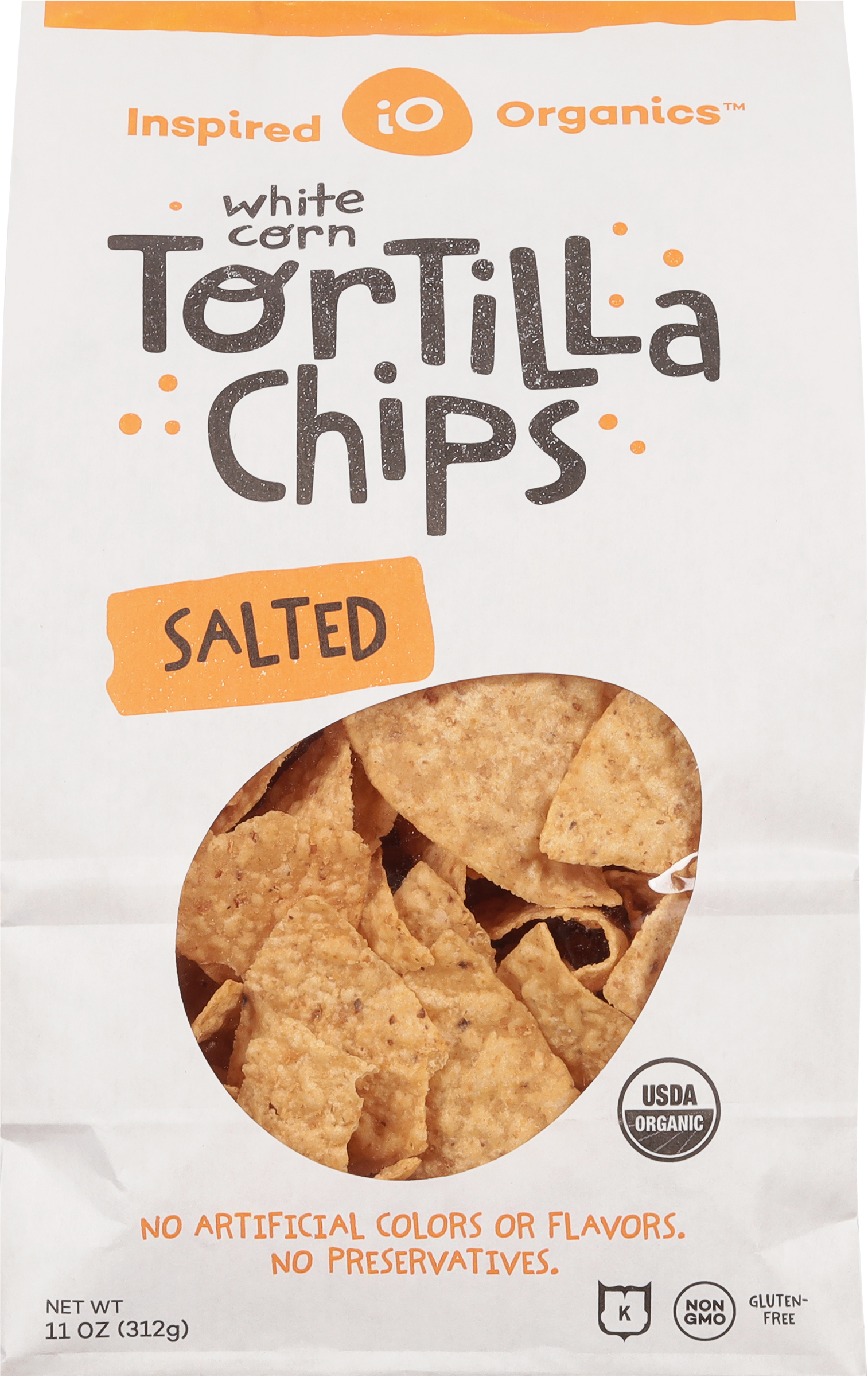 Tortilla Chips, Salted, White Corn