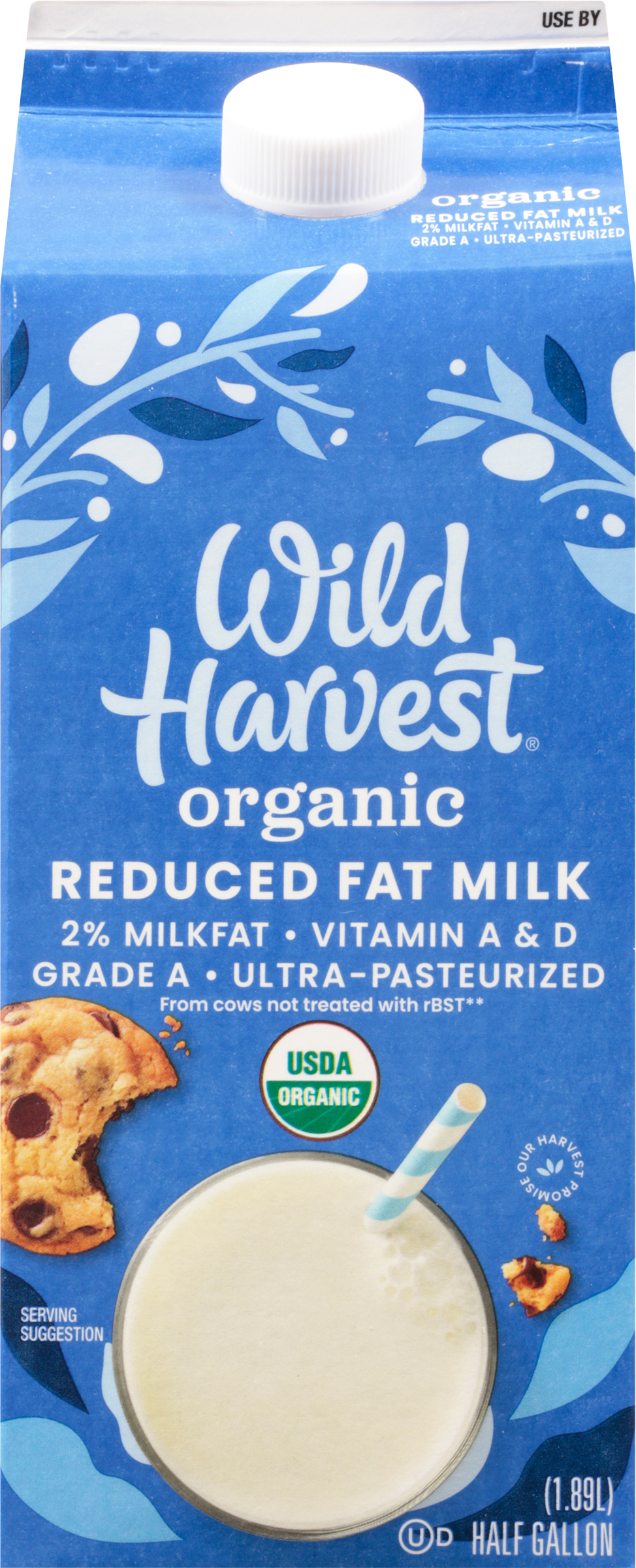 Milk, Reduced Fat, Organic, 2% Milkfat