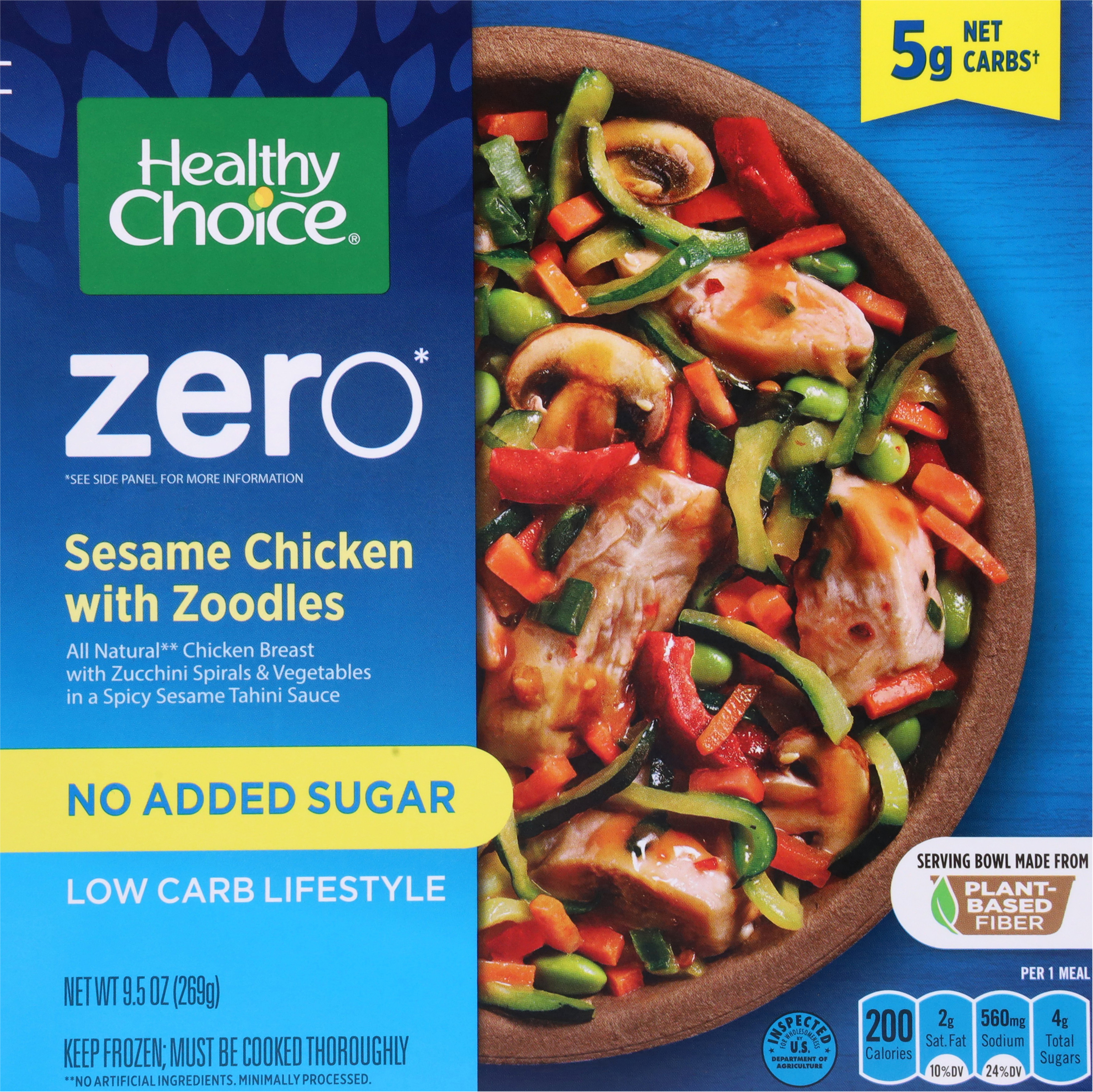 Sesame Chicken with Zoodles, No Added Sugar, Low Carb Lifestyle