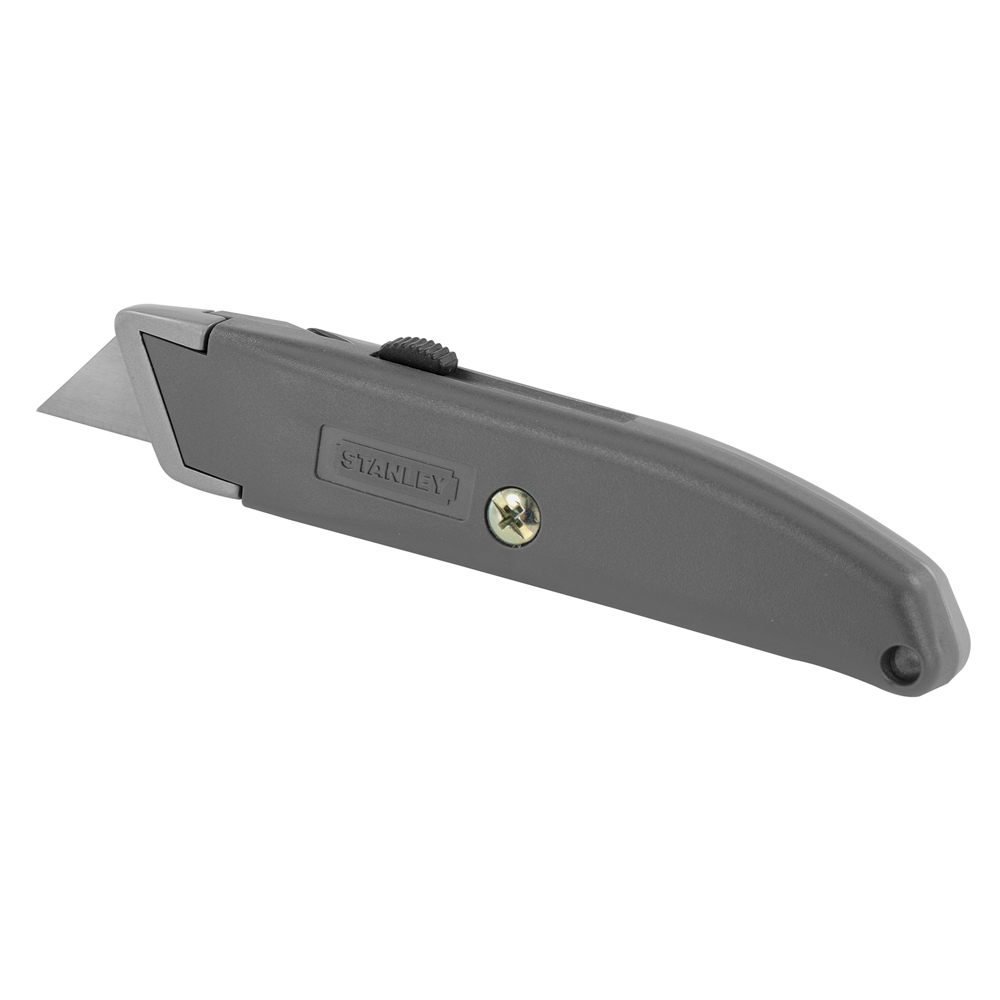 White Cap  Stanley 299 Fixed Blade Interlock 2-7/16 Blade 5.51 x 3 Gray  High Carbon Steel Utility Knife